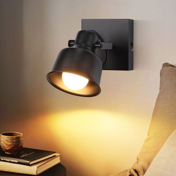 NETTLIFE Takspotlight, 1 låga, vintage - vägglampa, E14, hög kvalitet, retrostil, justerbar 350°, MAX 40W