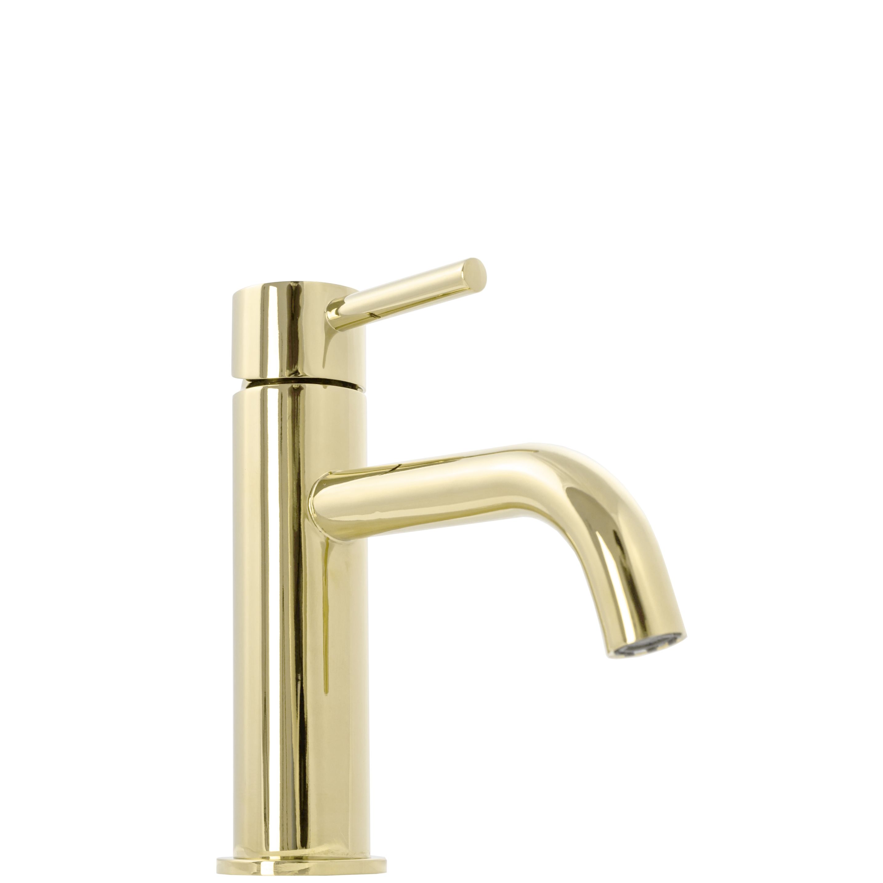 REA Tvättställsblandare LUGANO Låg Guld, 15x5x16,5cm