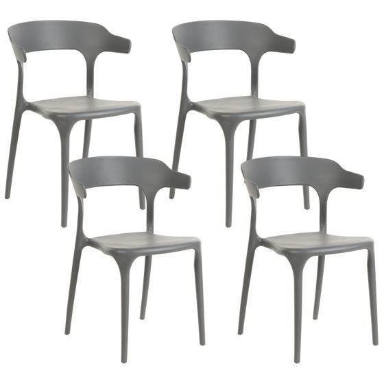 Set med 4 trädgårdsstolar GUBBIO Grå
