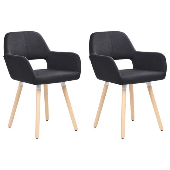 Set med 2 matstolar CHICAGO Svart