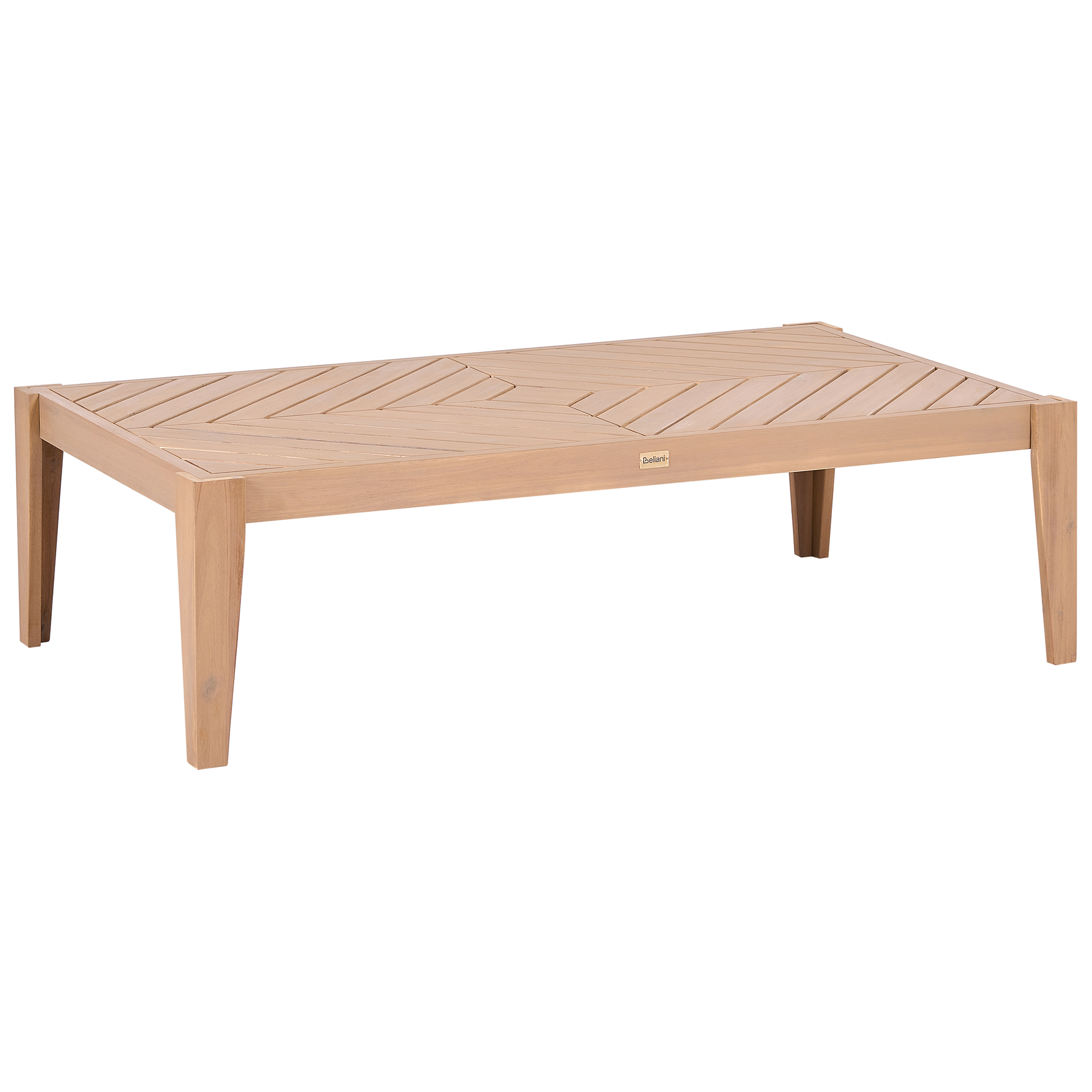 Trädgårdssoffbord RIVELLO 123 cm 68 cm Akaciaträ Ljusbrun