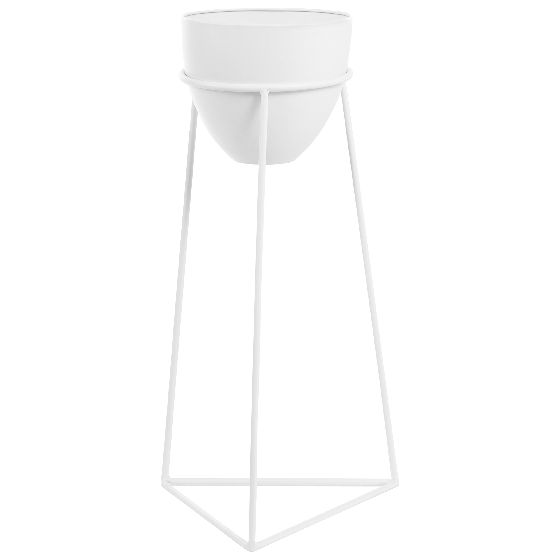 Upphöjd växtkruka LIPARIS 30 cm Metall Vit