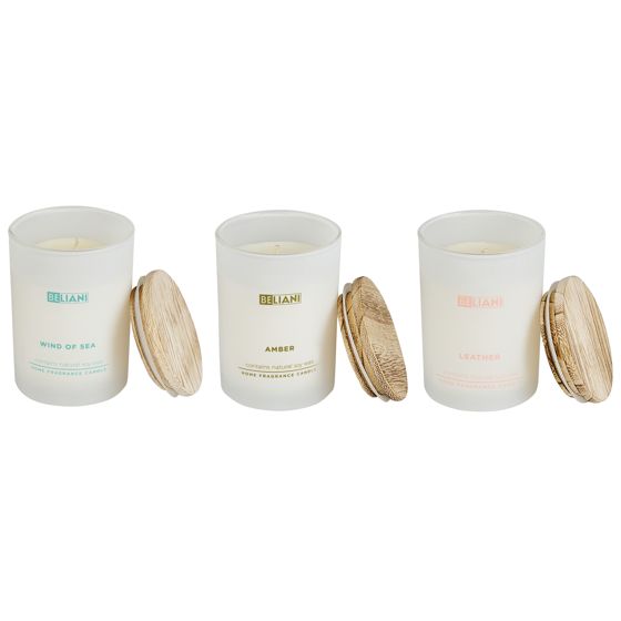 Doftljus 3-pack SIMPLICITY Sojavax Orientaliska doftnoter Friska doftnoter