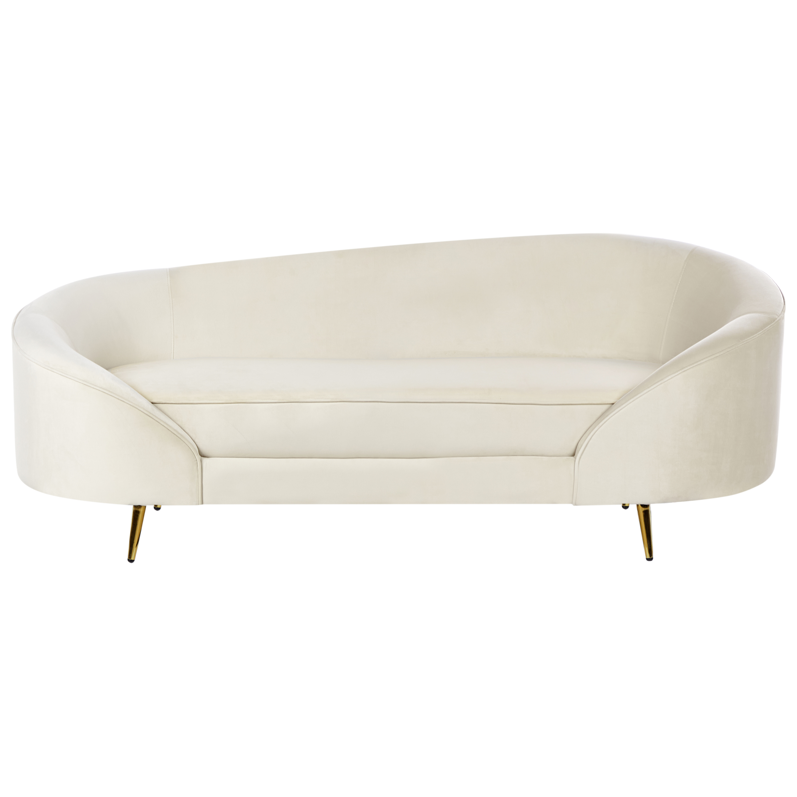 Soffa 2-sits SAVAR Sammet Ljusbeige