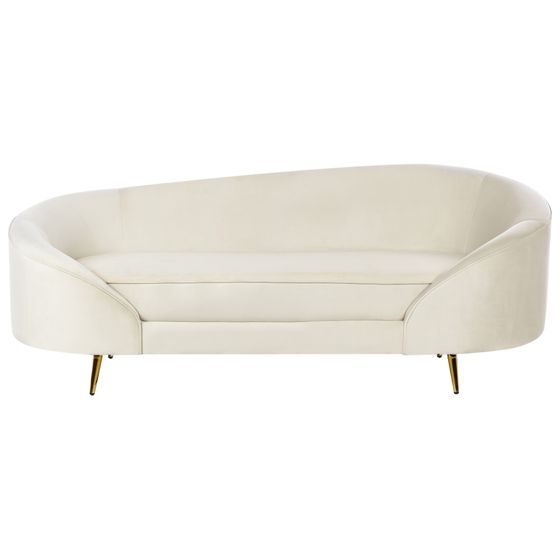 Soffa 2-sits SAVAR Sammet Ljusbeige