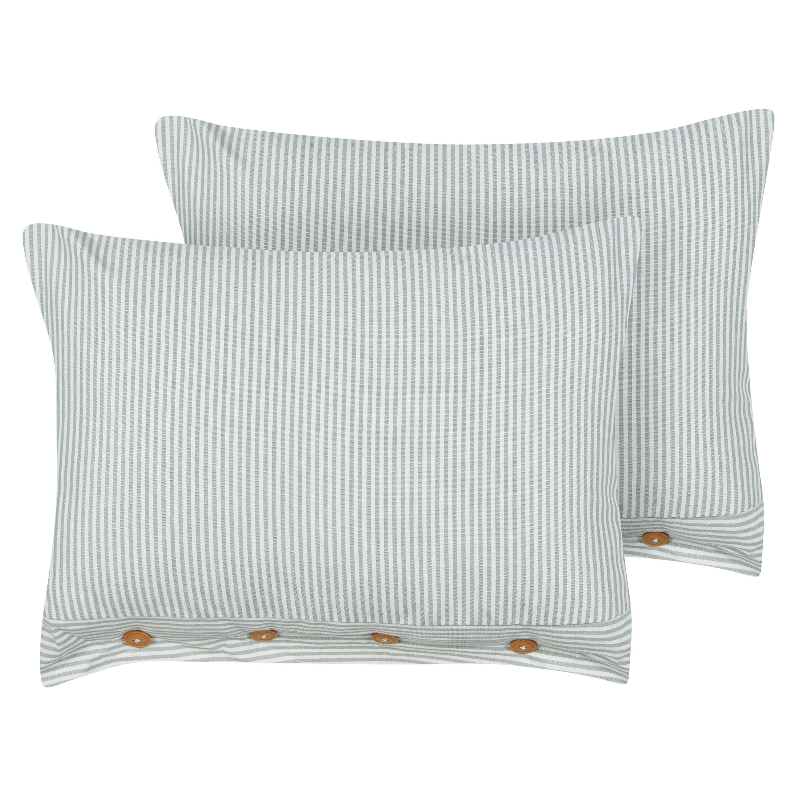 Set med 2 prydnadskuddar SEBRINE 40 x 60 cm Mintgrön Randigt