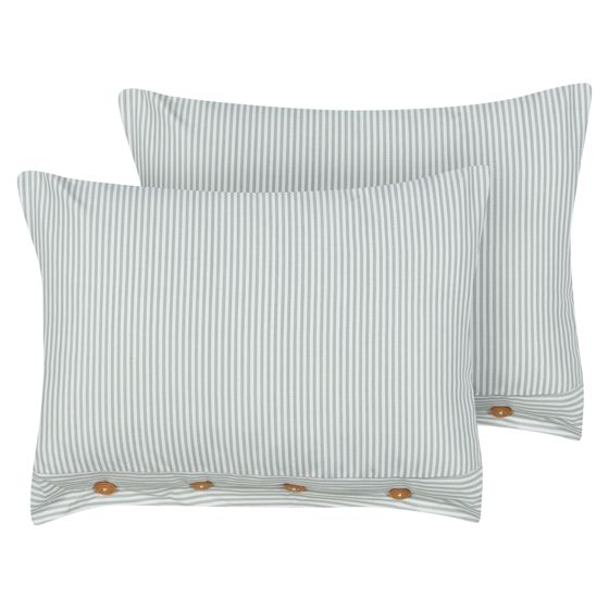 Set med 2 prydnadskuddar SEBRINE 40 x 60 cm Mintgrön Randigt