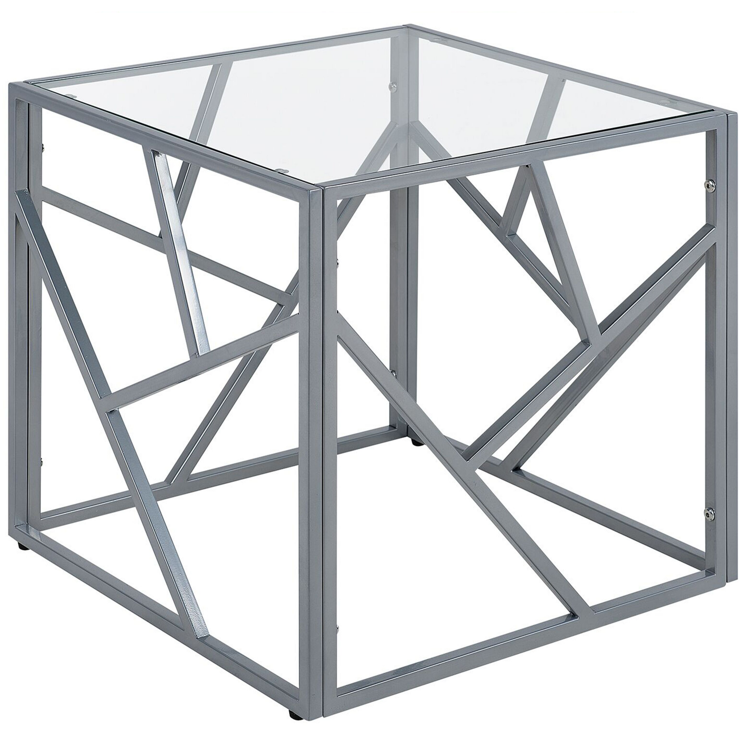 Sidobord ORLAND Glas Silver