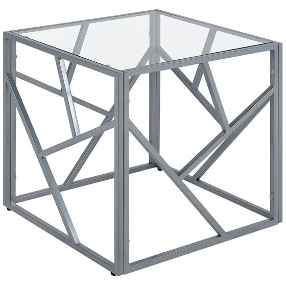 Sidobord ORLAND Glas Silver