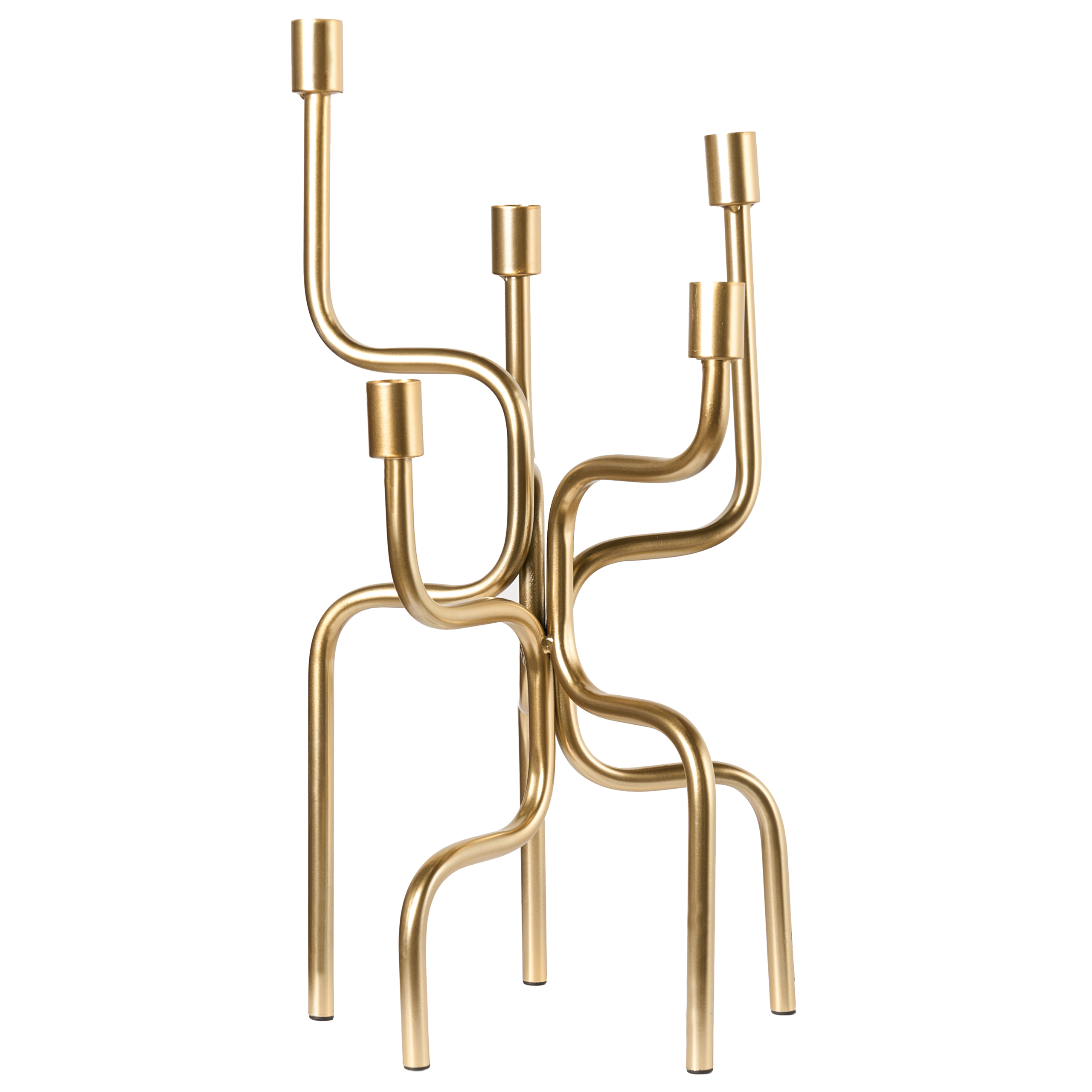 Ljusstake PORRTELA 50 cm Metall Guld