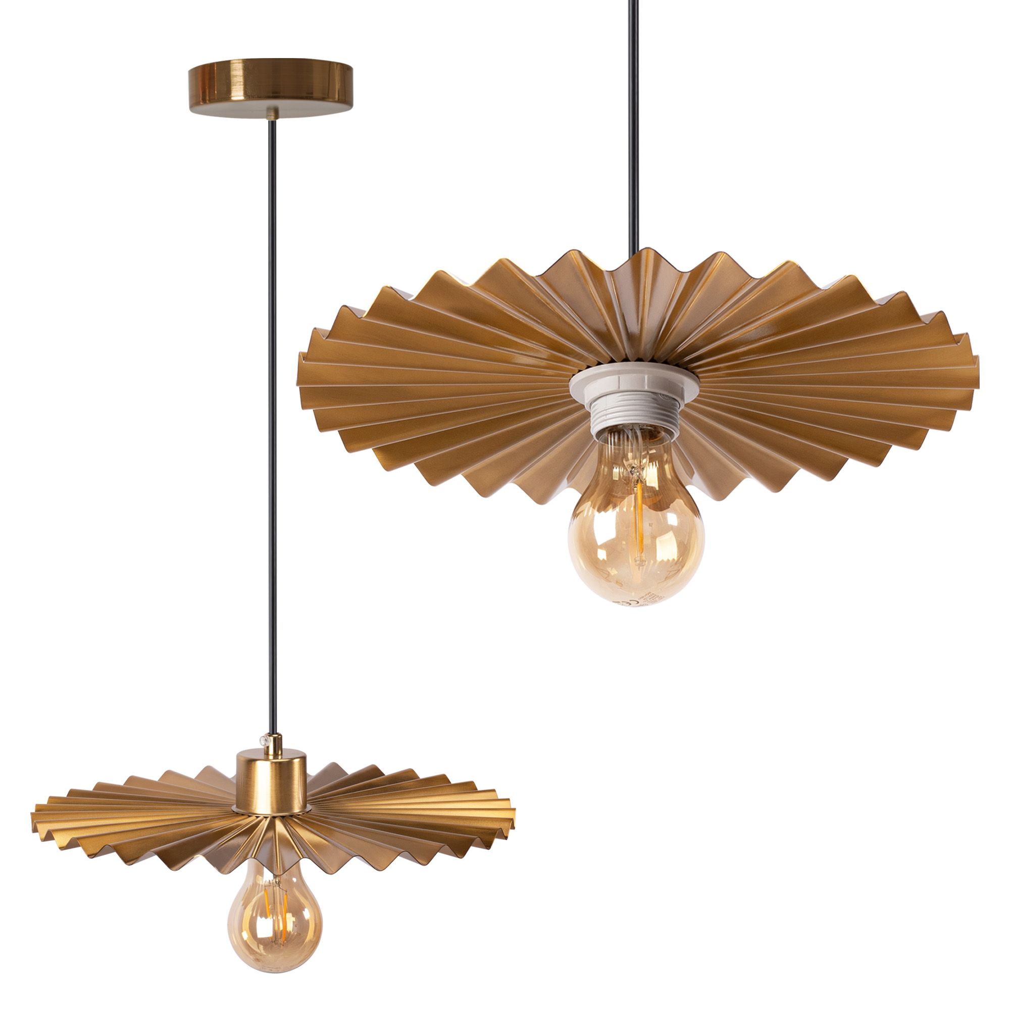 TOOLIGHT hängande taklampa APP1354 30CM Borstat guld 30x30x4cm