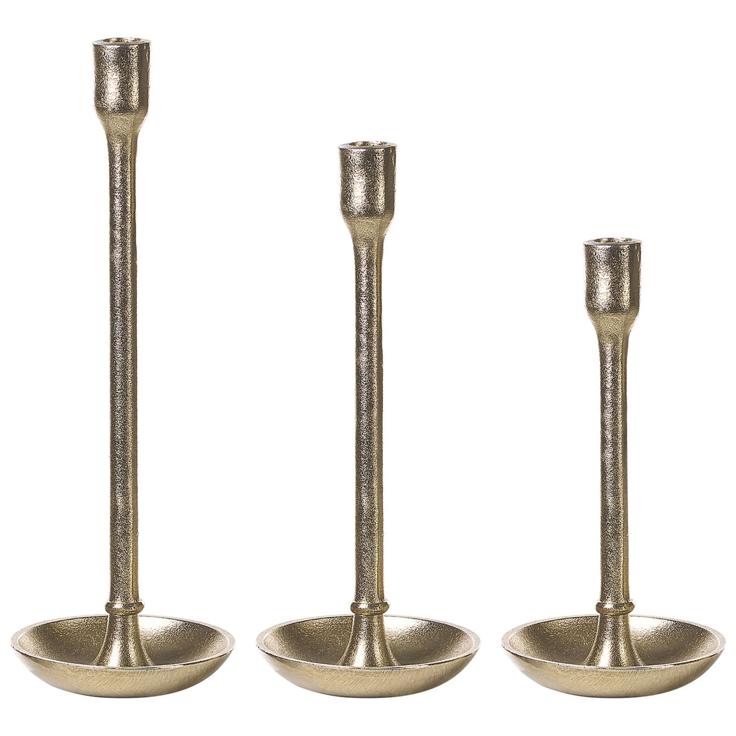 Set med 3 ljusstakar LIWUNG 27/33/38 cm Metall Guld