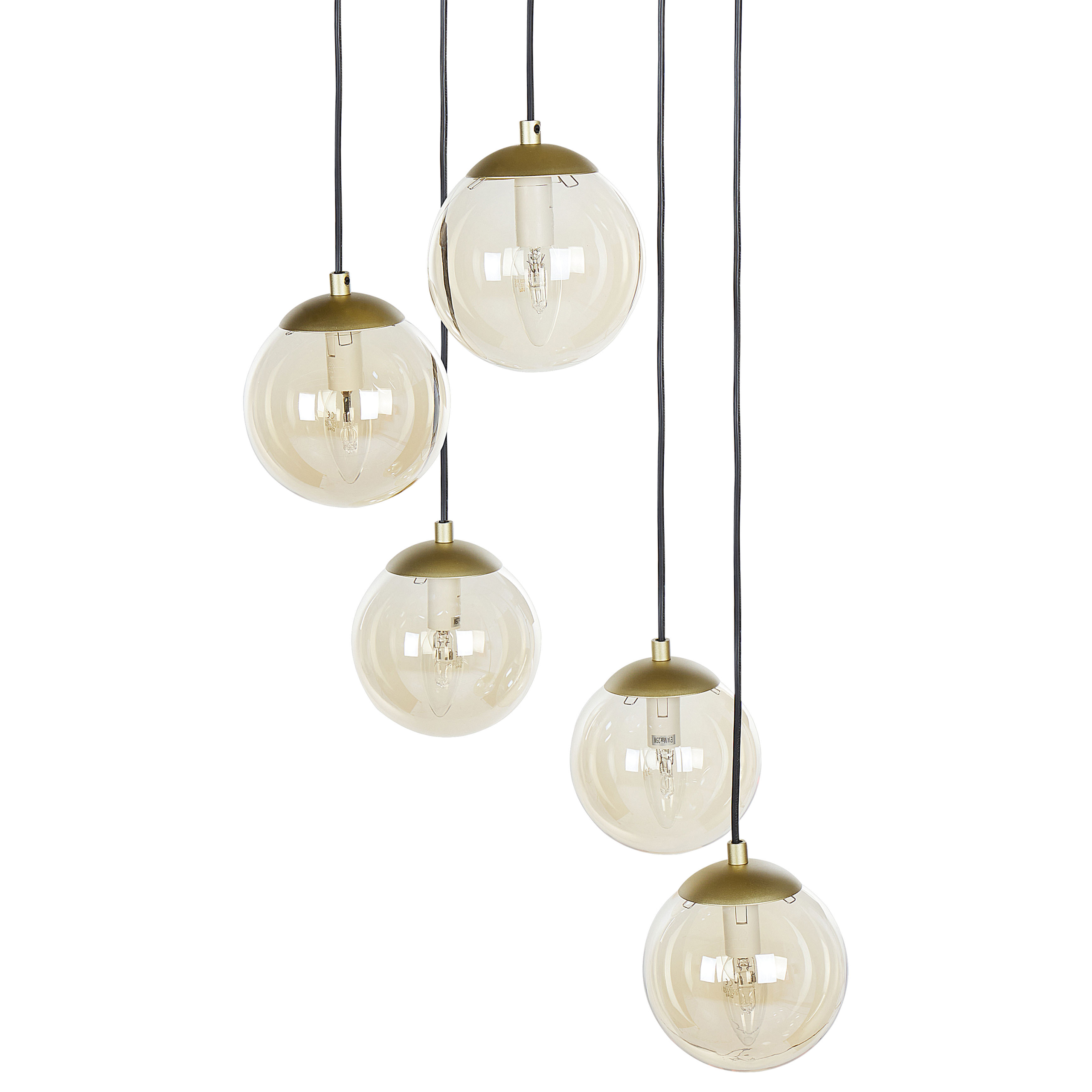 Pendellampa NOEL Glas Guld