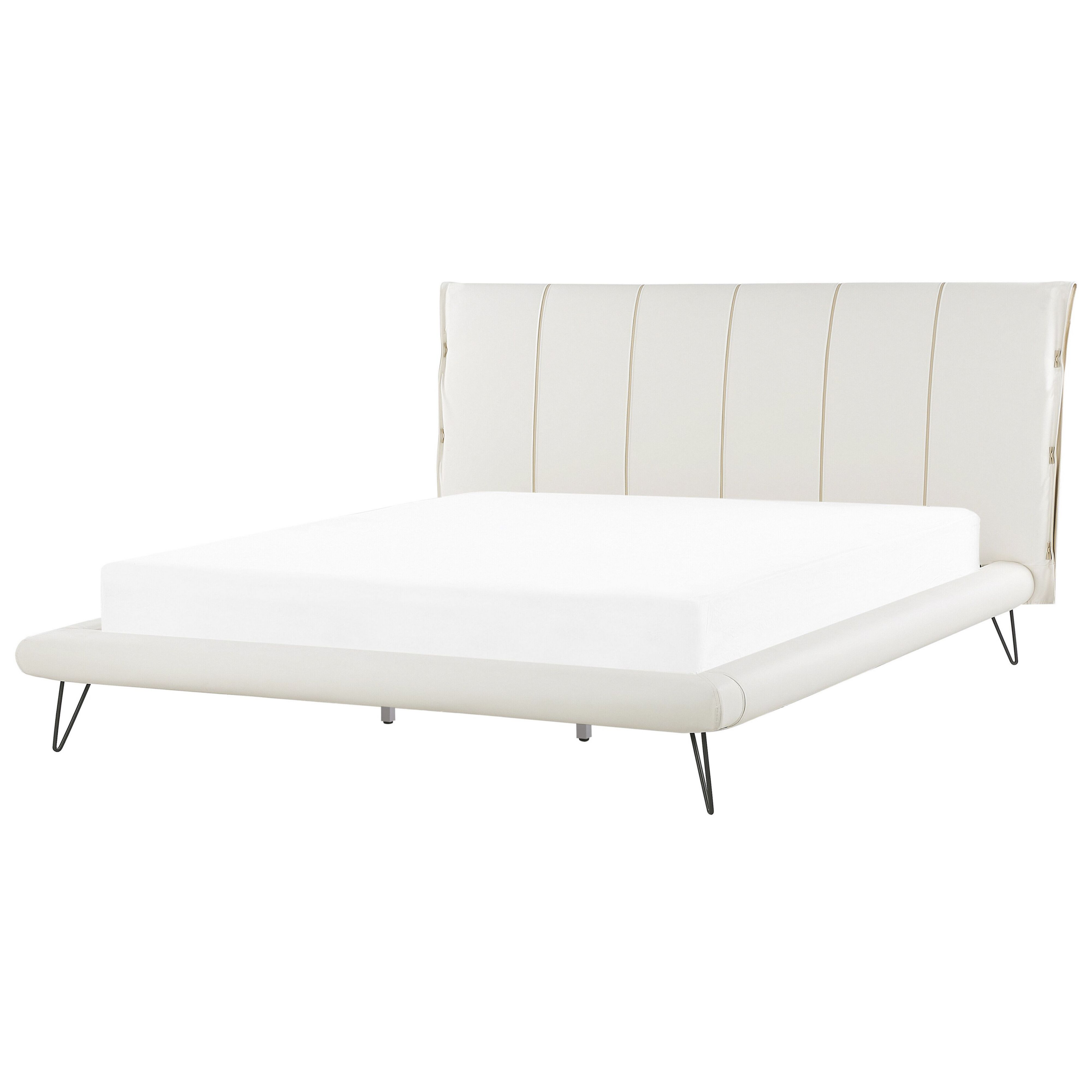 Säng med lamellram Konstläder BETIN 180 x 200 cm Ljusbeige
