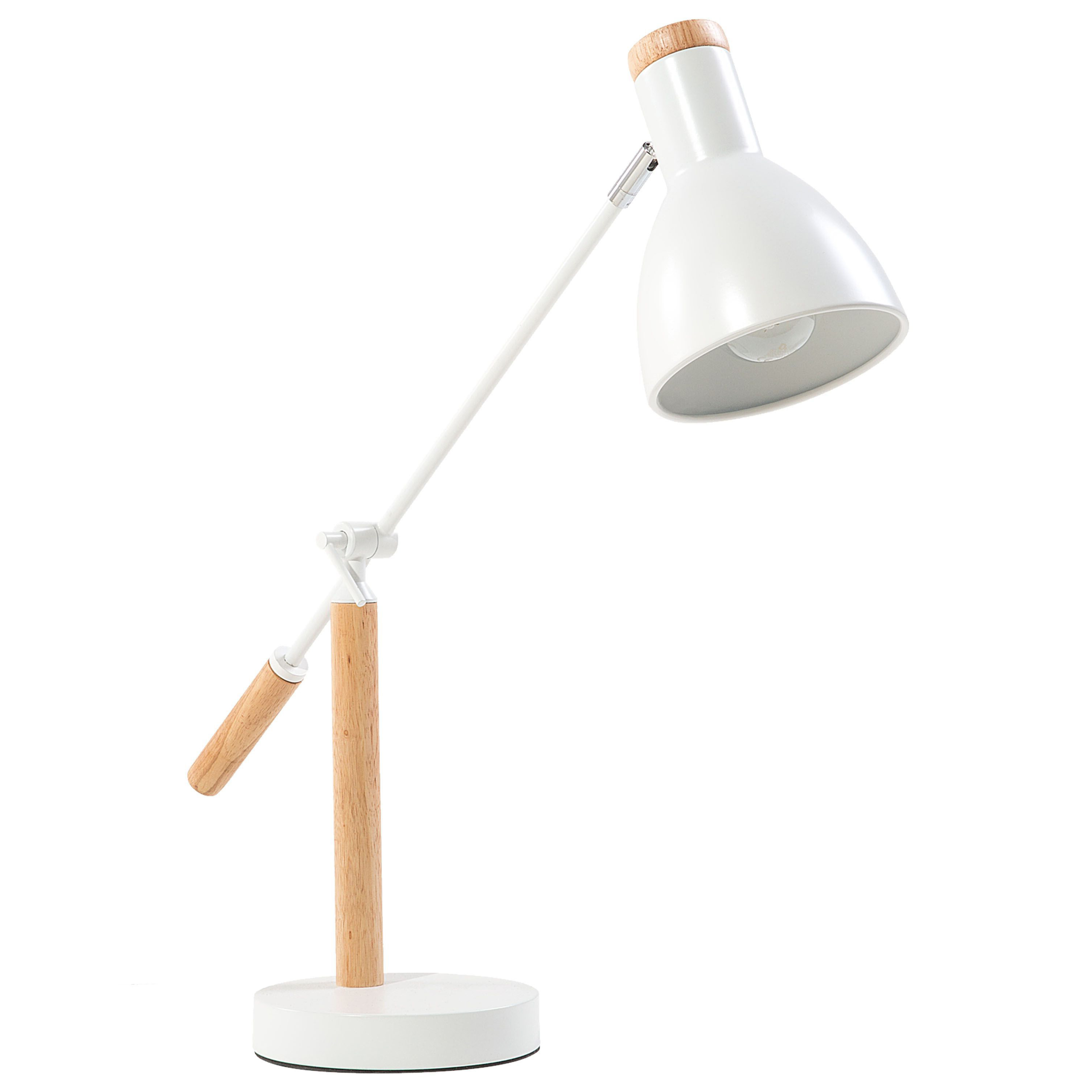 Skrivbordslampa PECKOS Justerbar Metall Vit