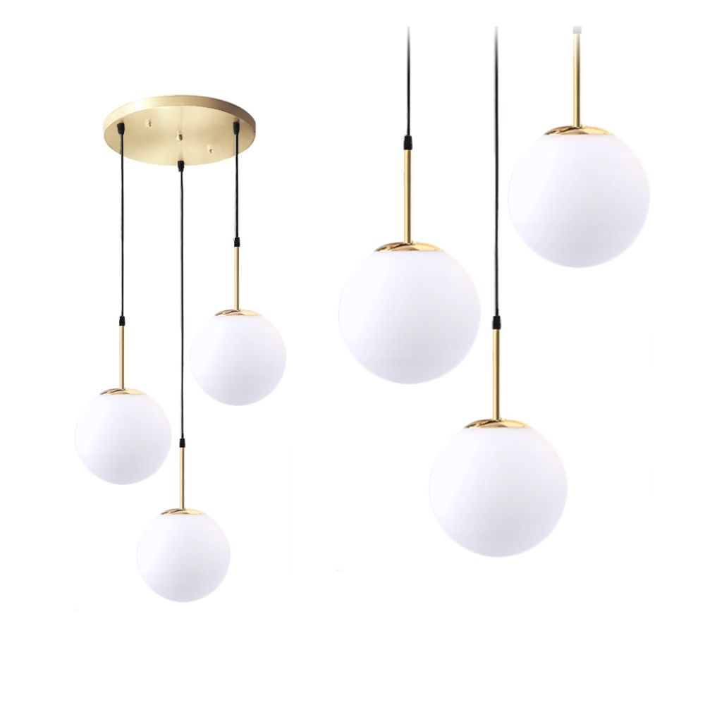 TOOLIGHT hängande taklampa APP656-3CPR Guld 28x28x40cm