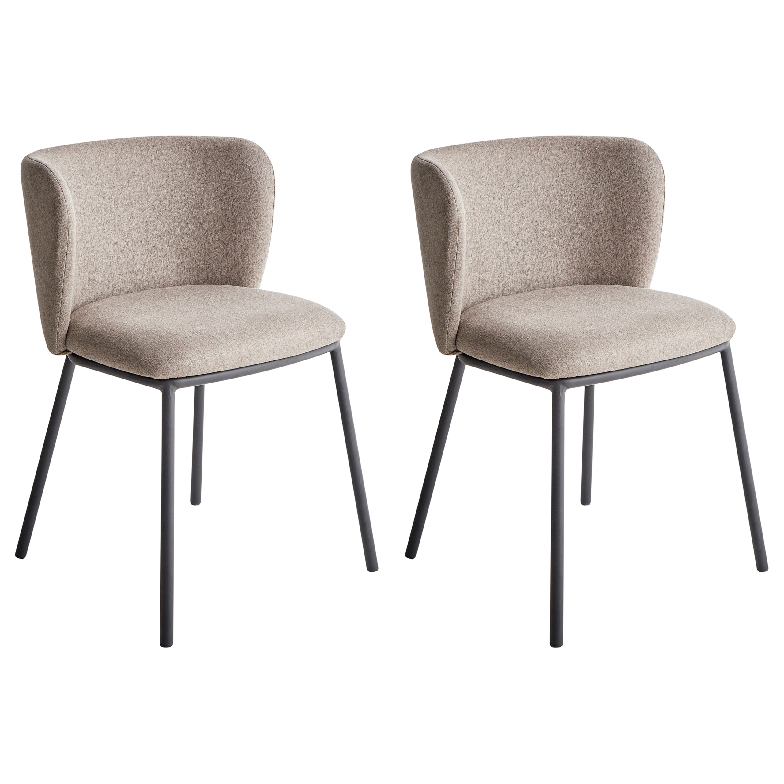 Set med 2 matstolar MINA Taupe