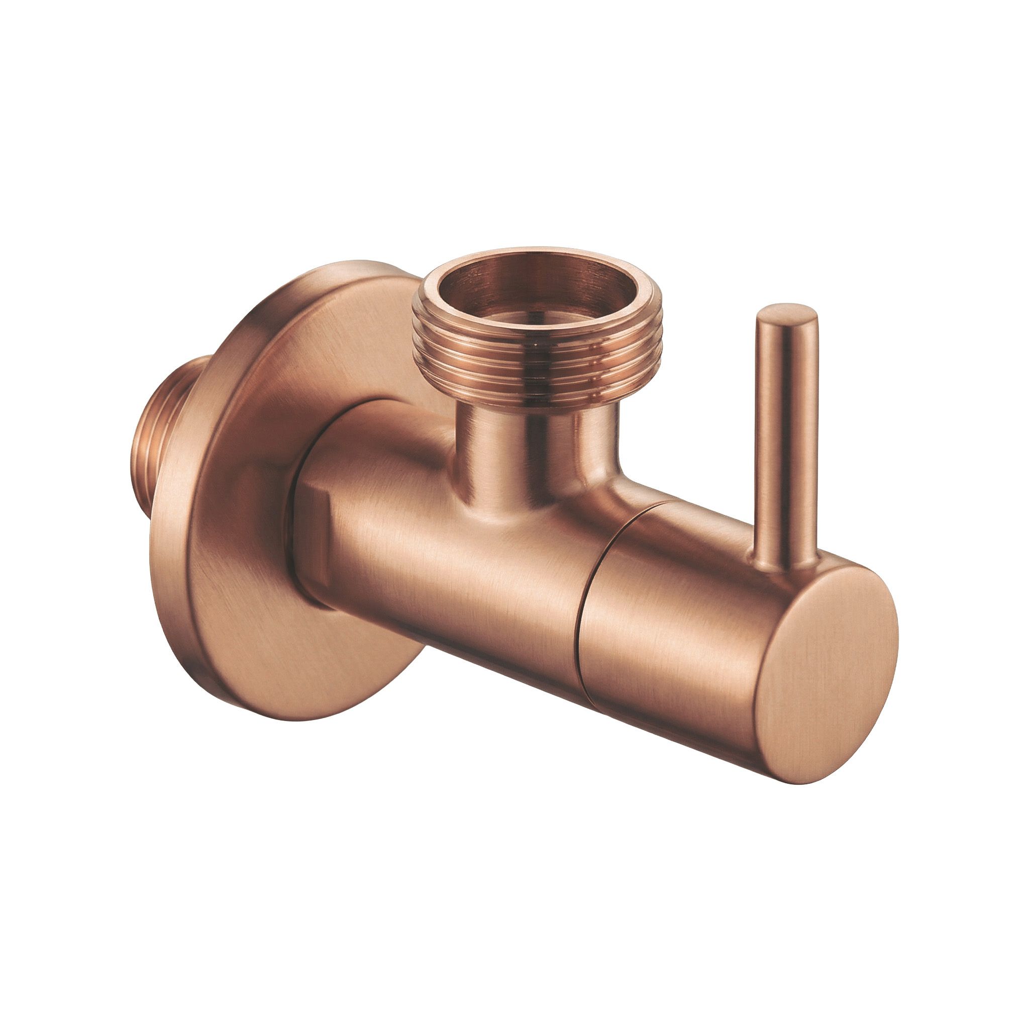 REA vinkelventil 01 1/2" x 3/4" , Borstad koppar, 7,1x5x5cm