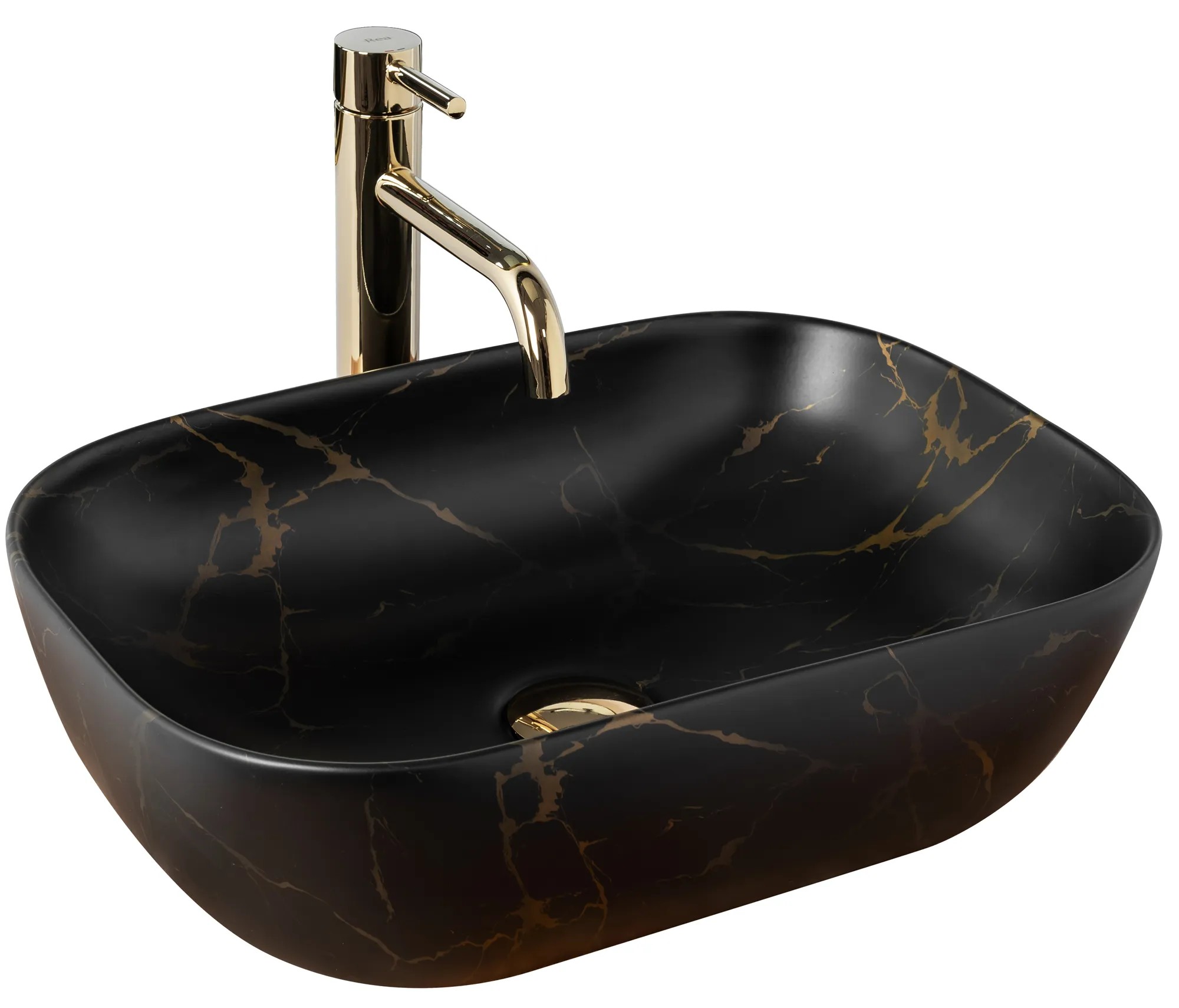 REA Bänkskål BELINDA MARBLE MATT Svart, 46,5x33,5x13,5cm