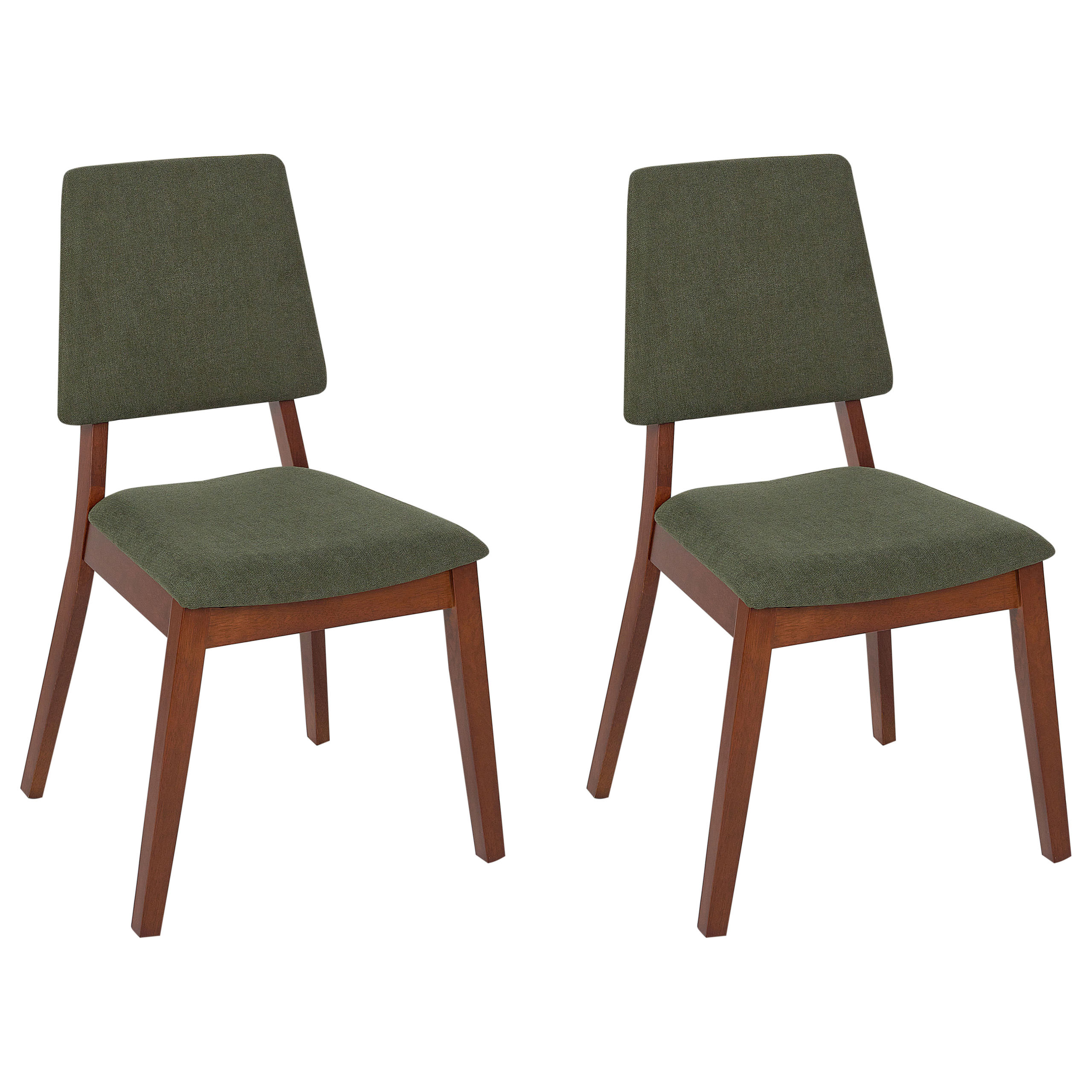 Set med 2 matstolar MERRILL Trä Mörkgrön