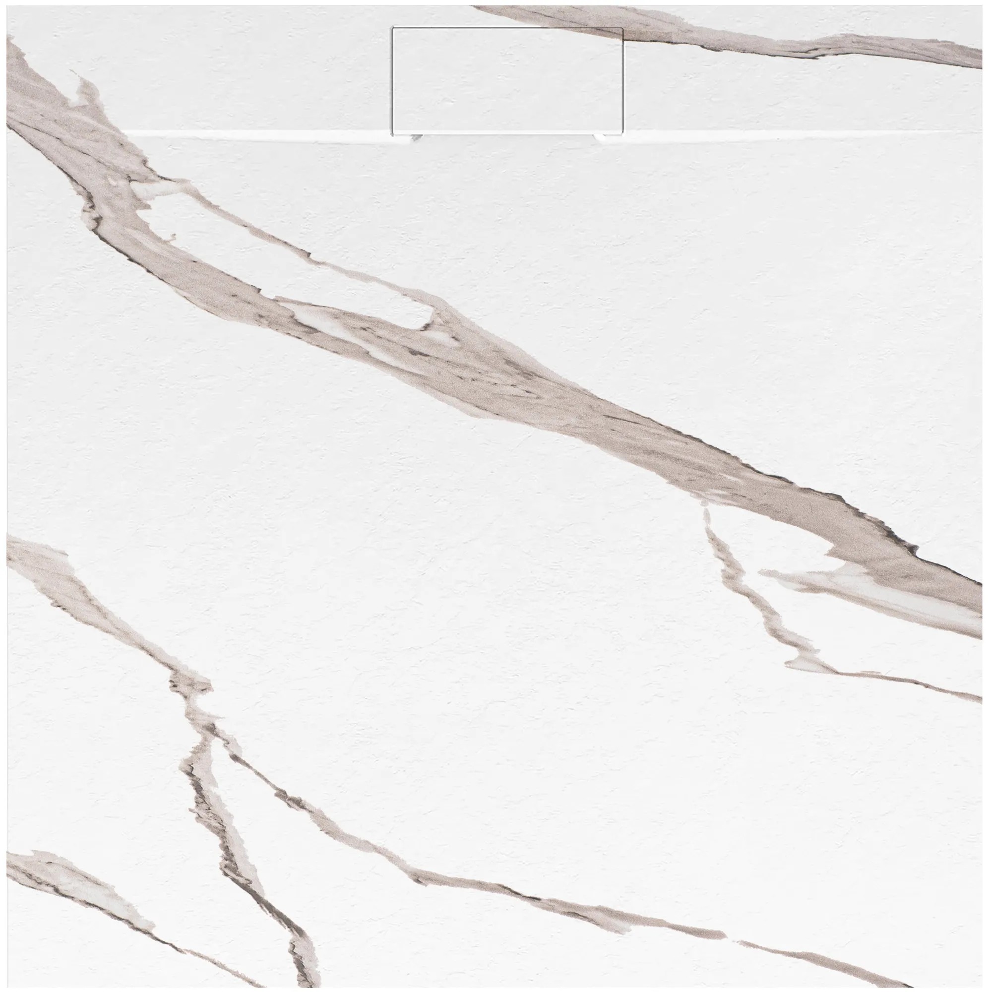REA Duschkar BAZALT CARRARA 90x90 Vit, 90x90x2,5cm