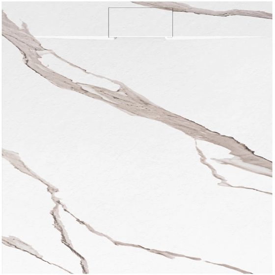 REA Duschkar BAZALT CARRARA 90x90 Vit, 90x90x2,5cm