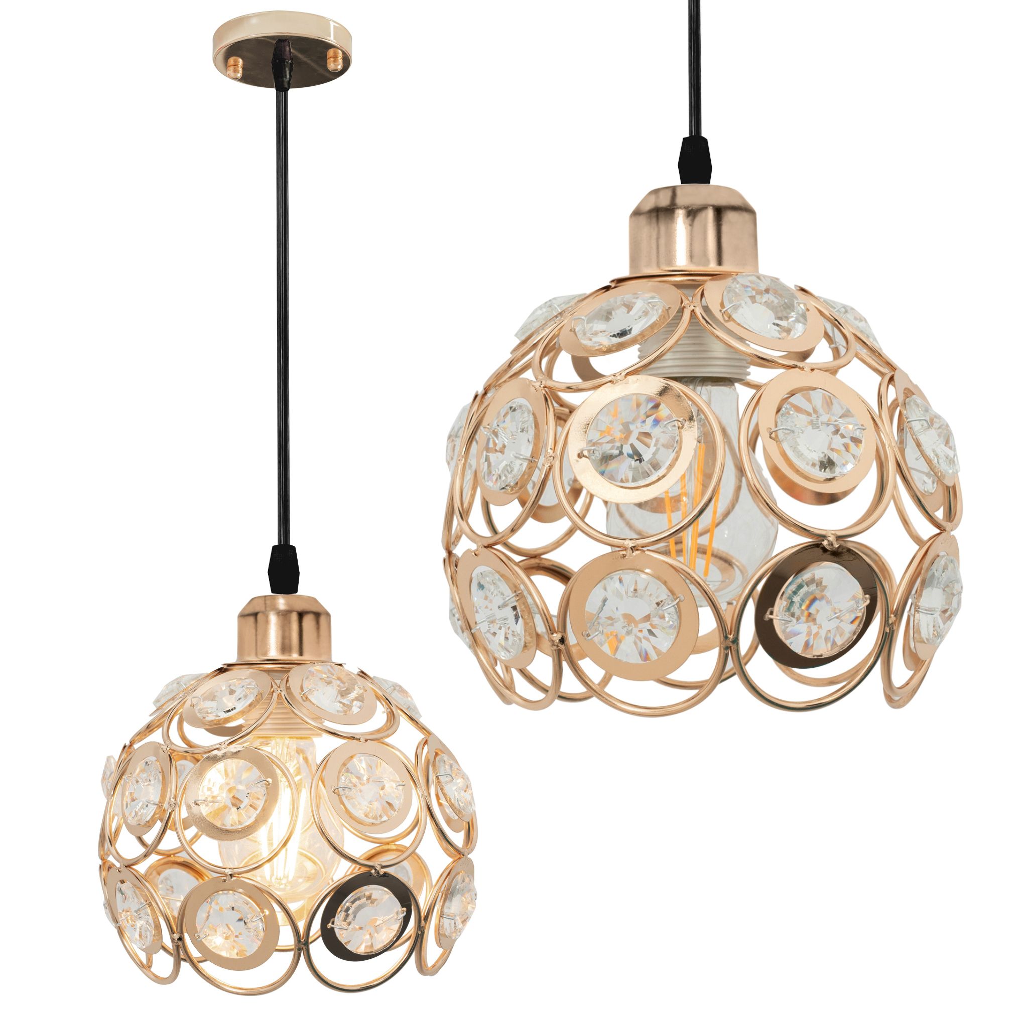 TOOLIGHT hängande taklampa APP208-1C Guld 14,5x18x80cm