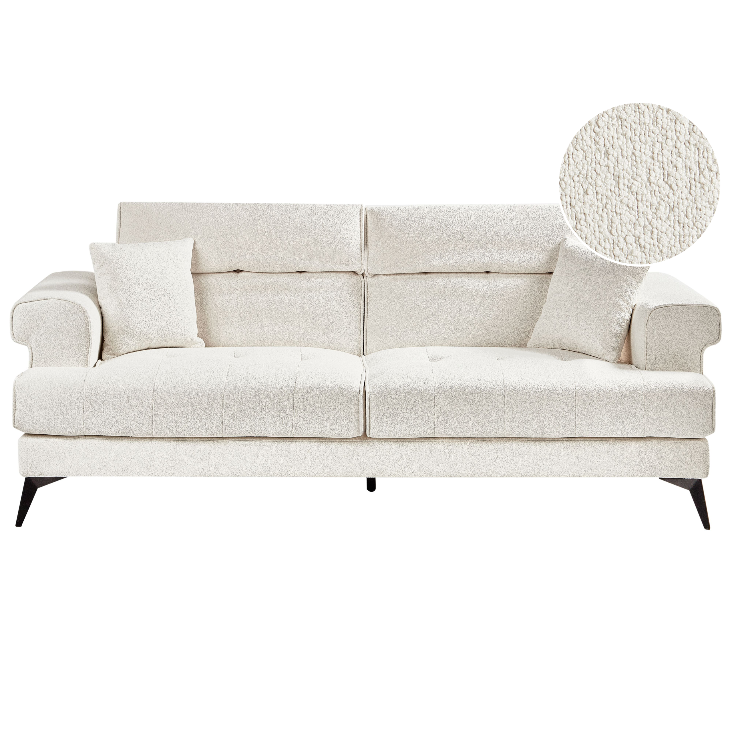 Soffa 3-sits SKIVE Bouclé Vit