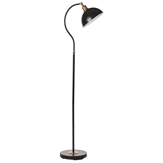 Golvlampa LENNON Justerbar Metall Svart