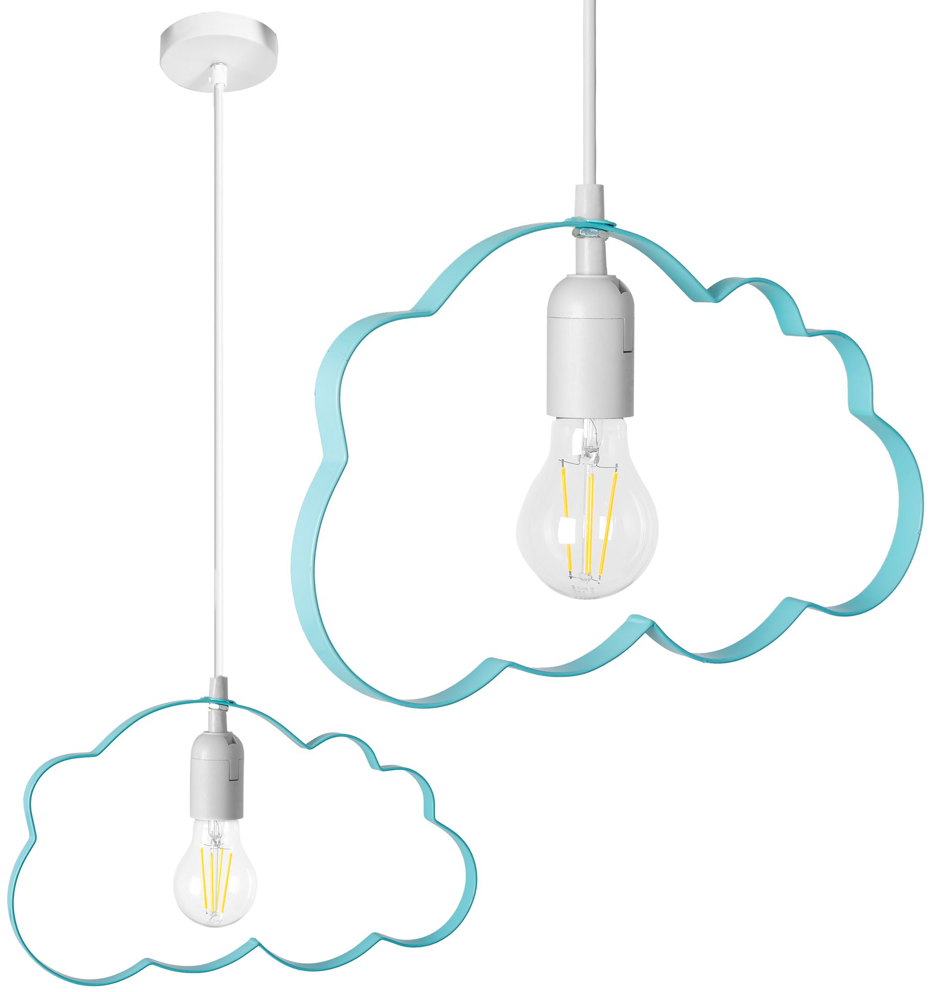 TOOLIGHT hängande taklampa LH2077-1 Blå 34,5x34,5x99,5cm