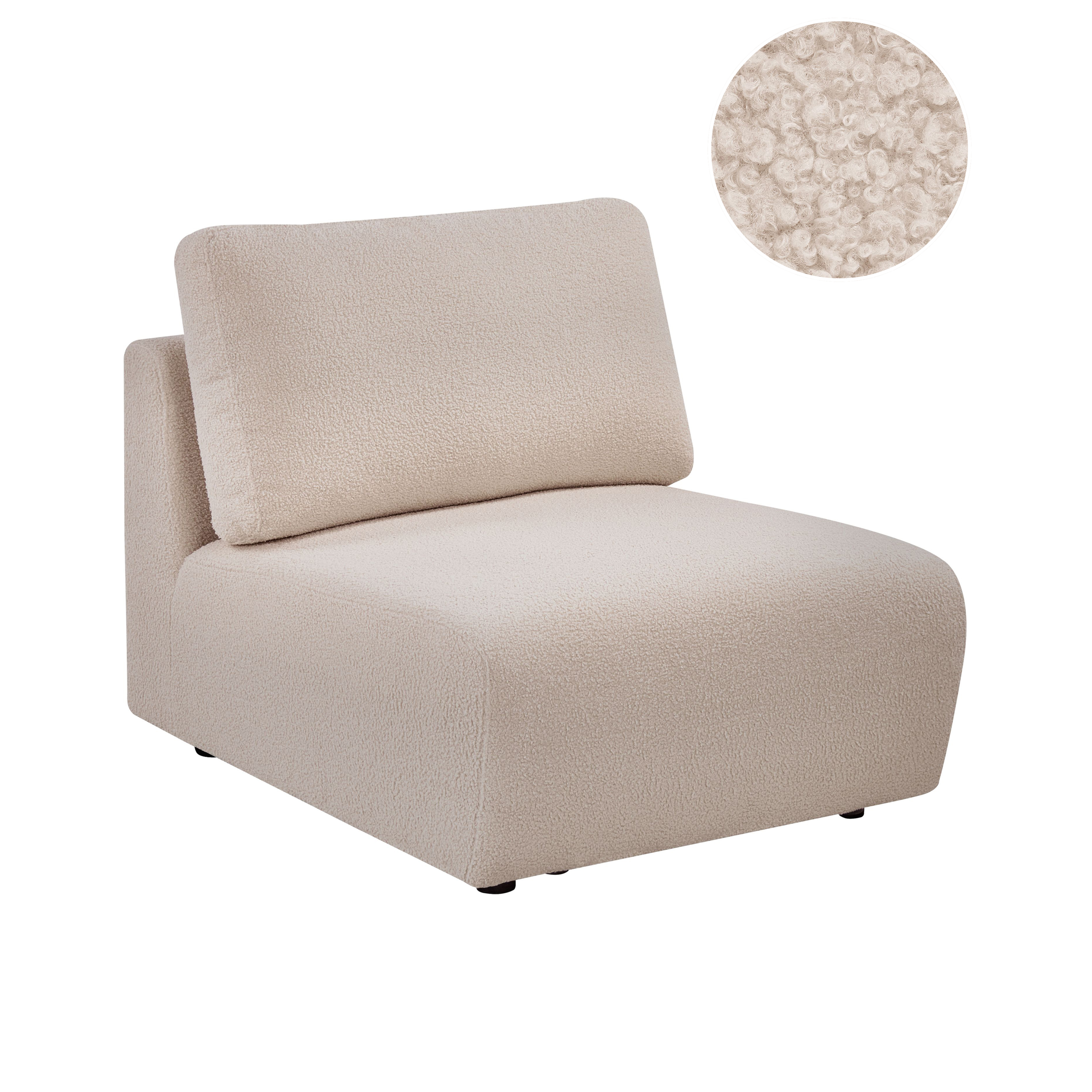 Sittmodul KIVVIK Bouclé Beige