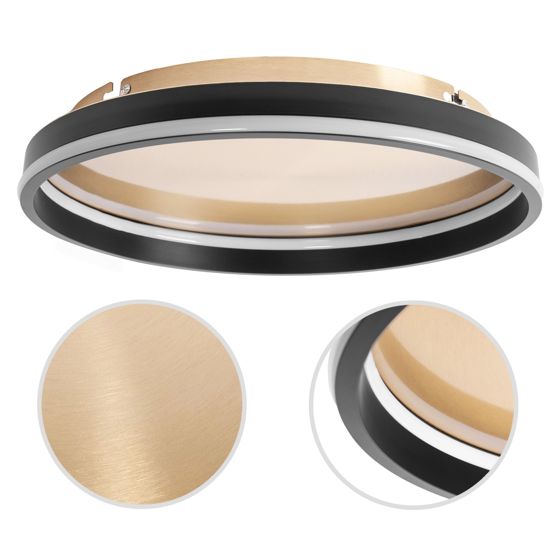 TOOLIGHT hängande taklampa APP1464 Svart/Borstat guld 40x40x6,5cm