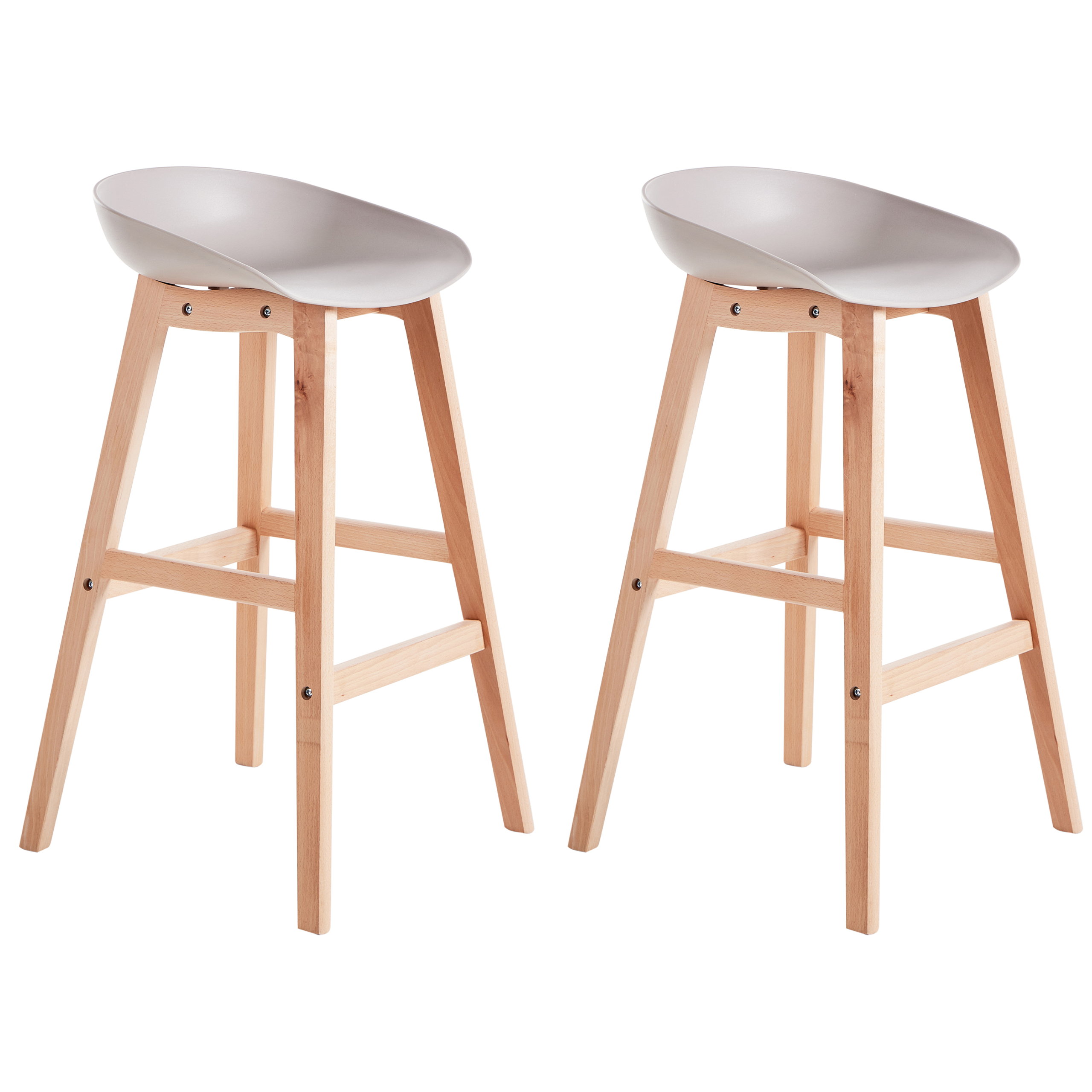 Set med 2 barstolar MICCO Taupe