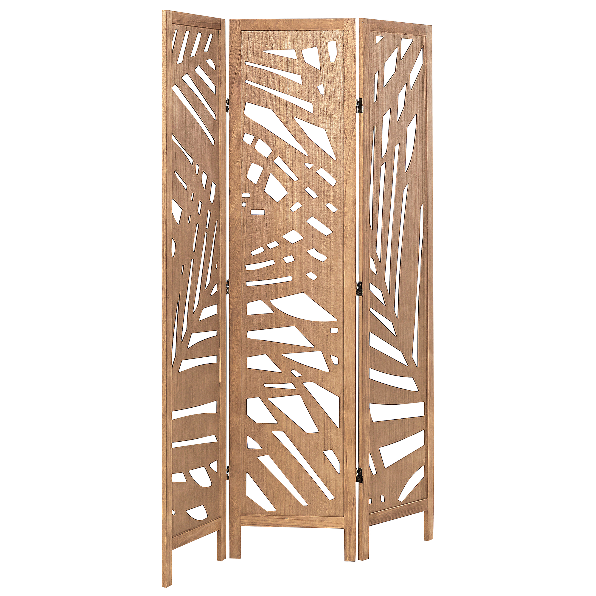 Rumsavdelare med 3 paneler VERNAGO 122 cm 170 cm Ljusbrun