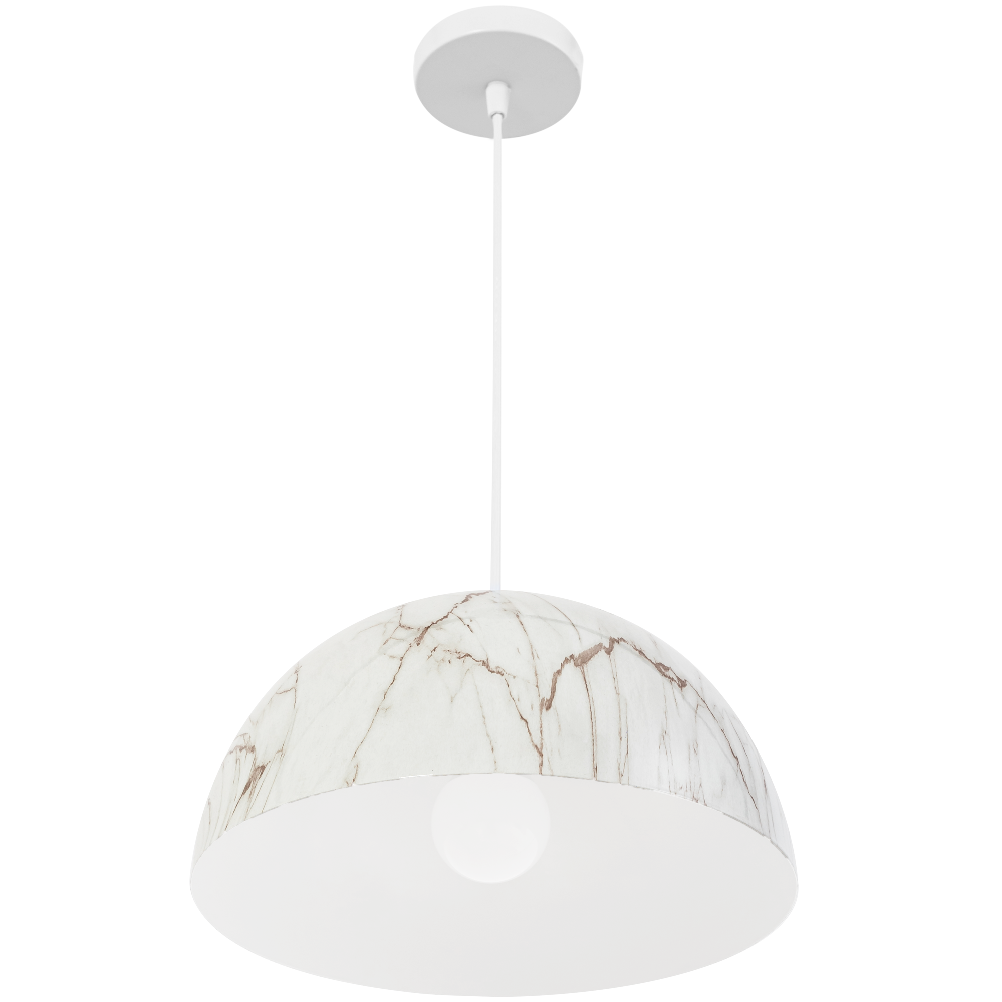 TOOLIGHT hängande taklampa APP911-1CP MARBLE 30CM Vit 15x30x85cm