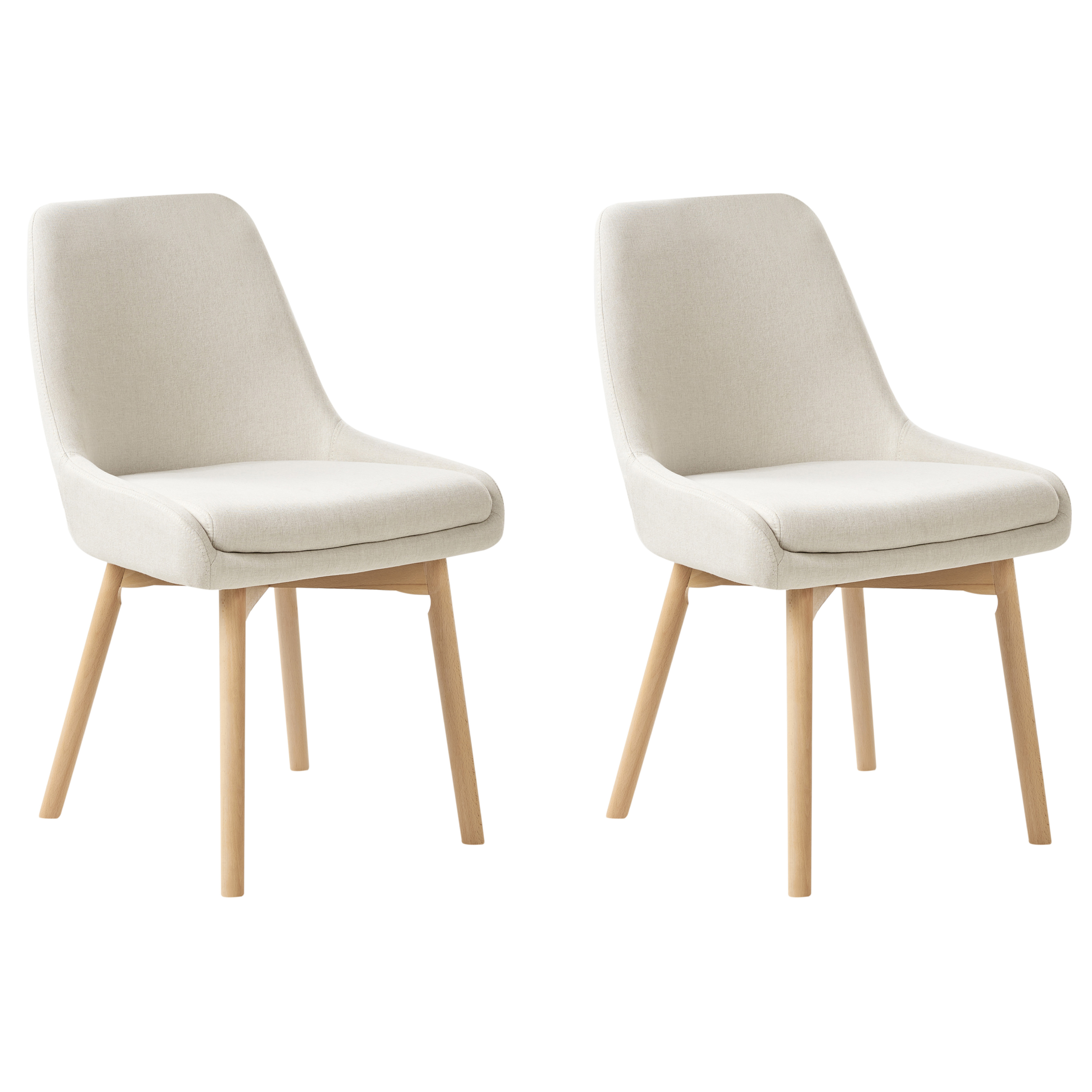 Set med 2 matstolar MELFORT Off-White