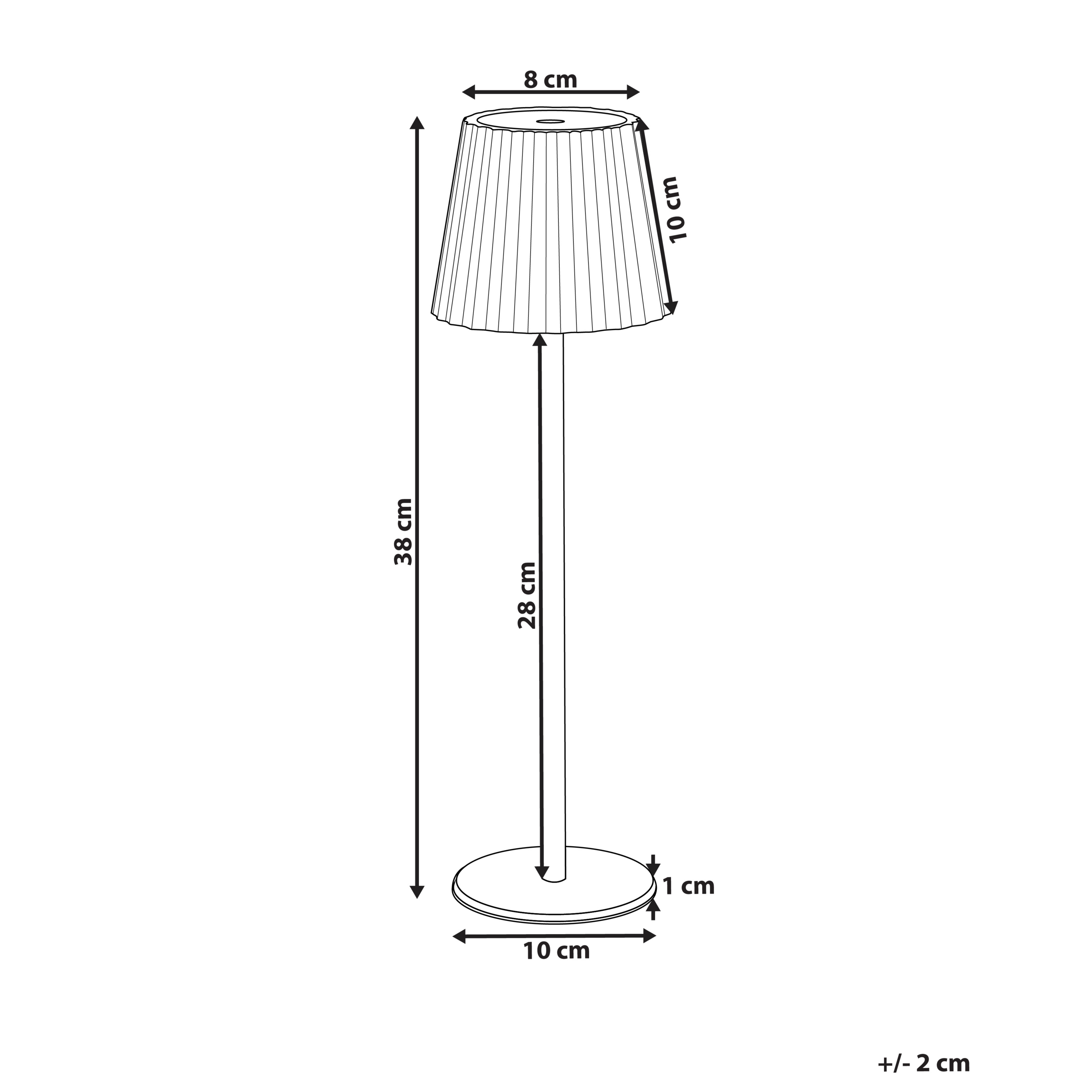 Bordslampa POMBEIRO Metall Pastellrosa