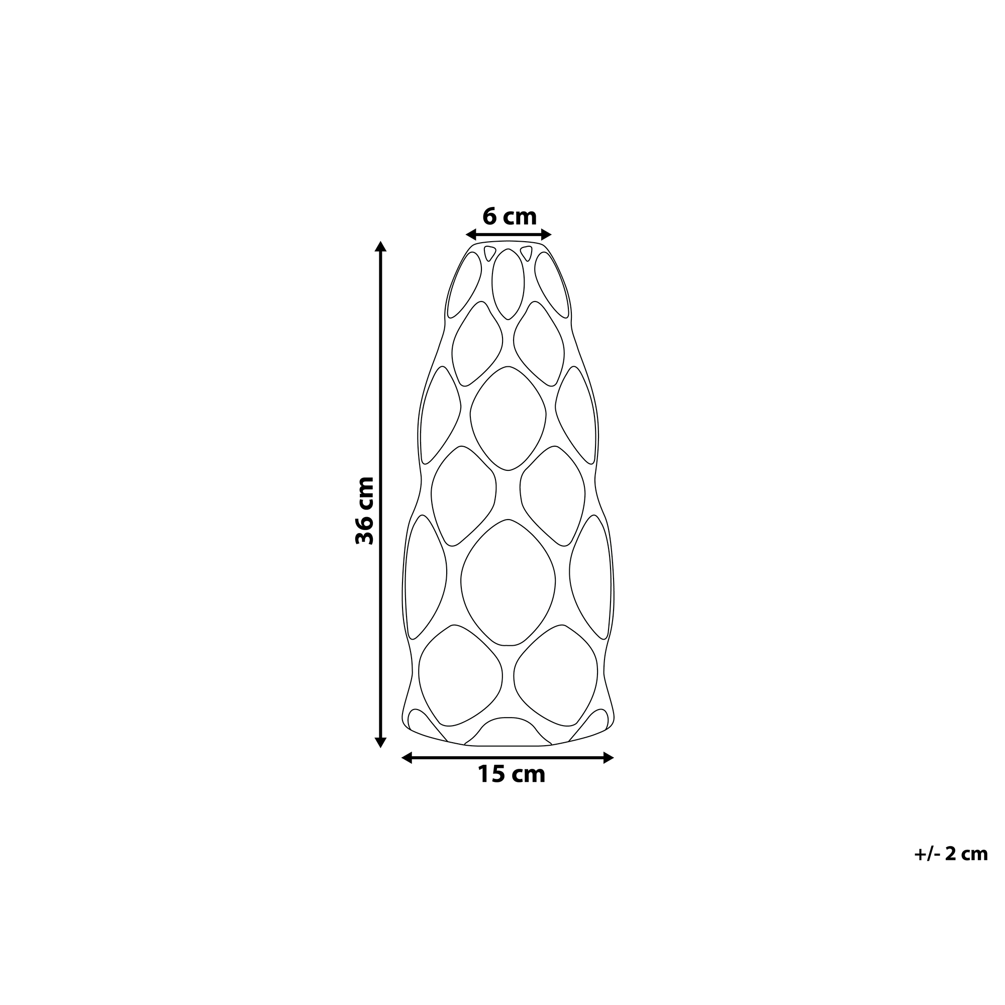 Blomvas AVILA 36 cm Stengods Vit