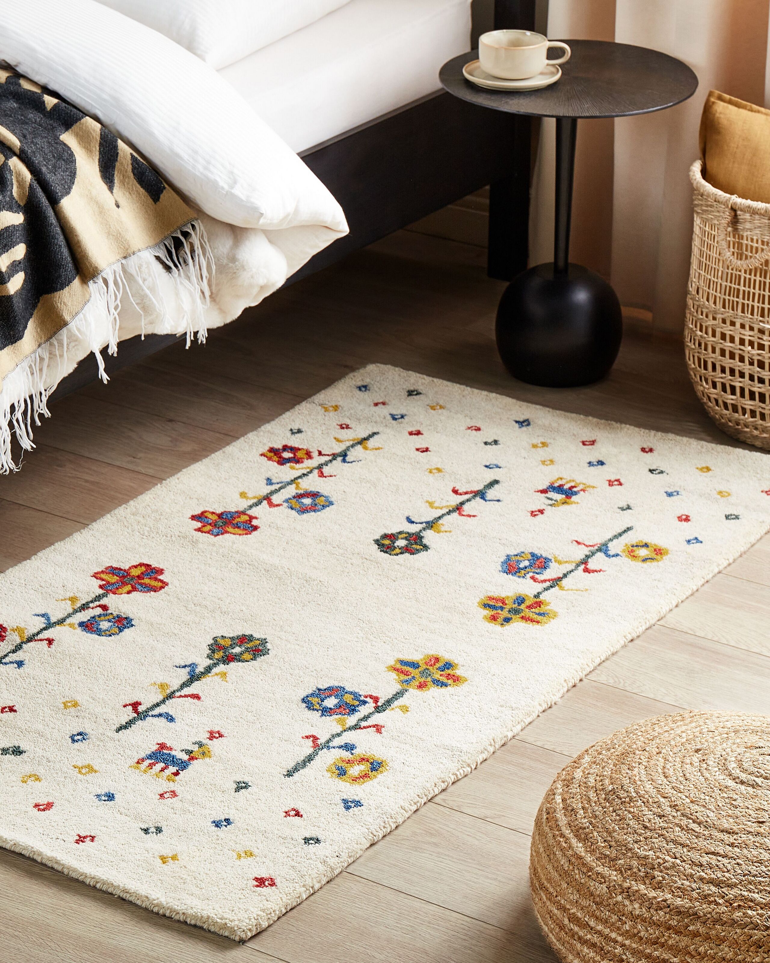 Matta HUSUNLU Beige 80 x 150 cm Gabbeh Ull