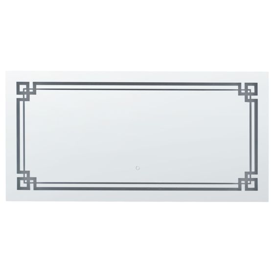 Badrumsspegel med LED AVRANCHES 120 cm 60 cm Silver