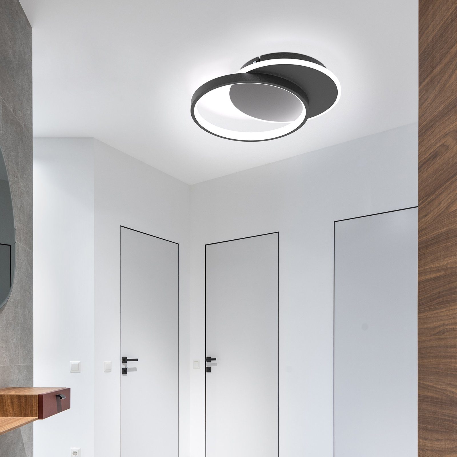 NETTLIFE LED - taklampa för vardagsrummet, dimbar, modern taklampa med fjärrkontroll för hallen