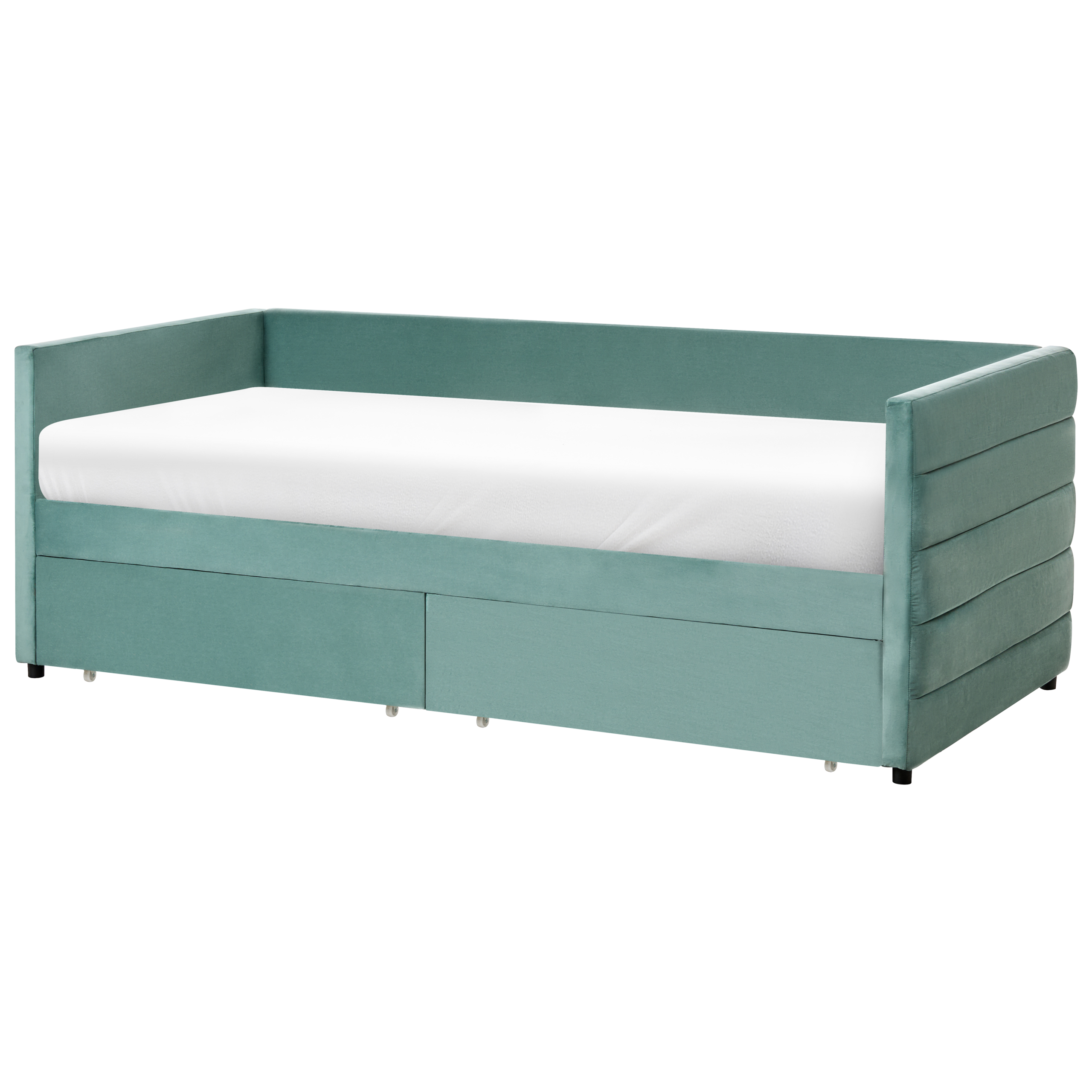Dagbädd med förvaring MARRAY Sammet Mintgrön 90 x 200 cm