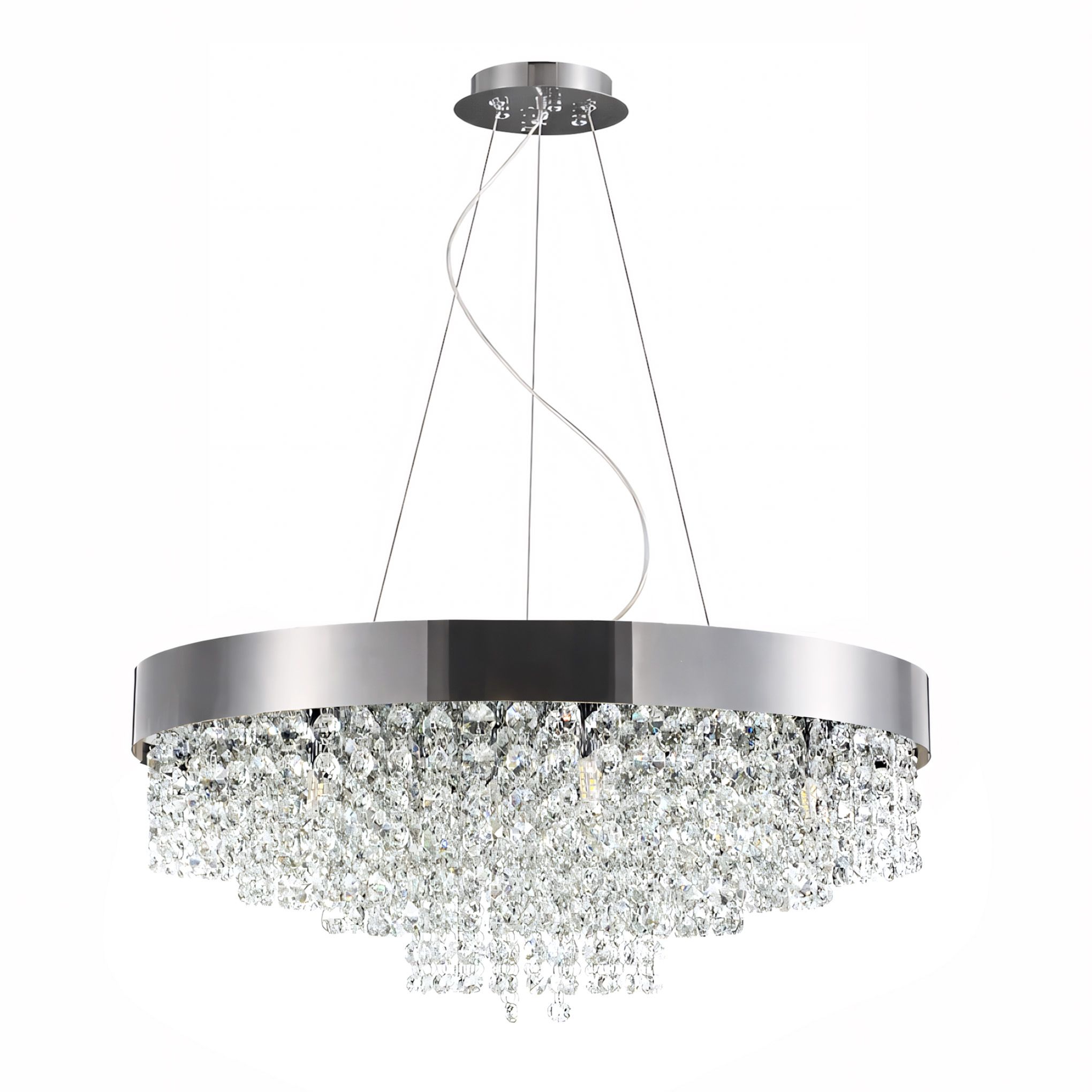 TOOLIGHT hängande taklampa APP1786-16CP 60cm Krom 60x60x4cm