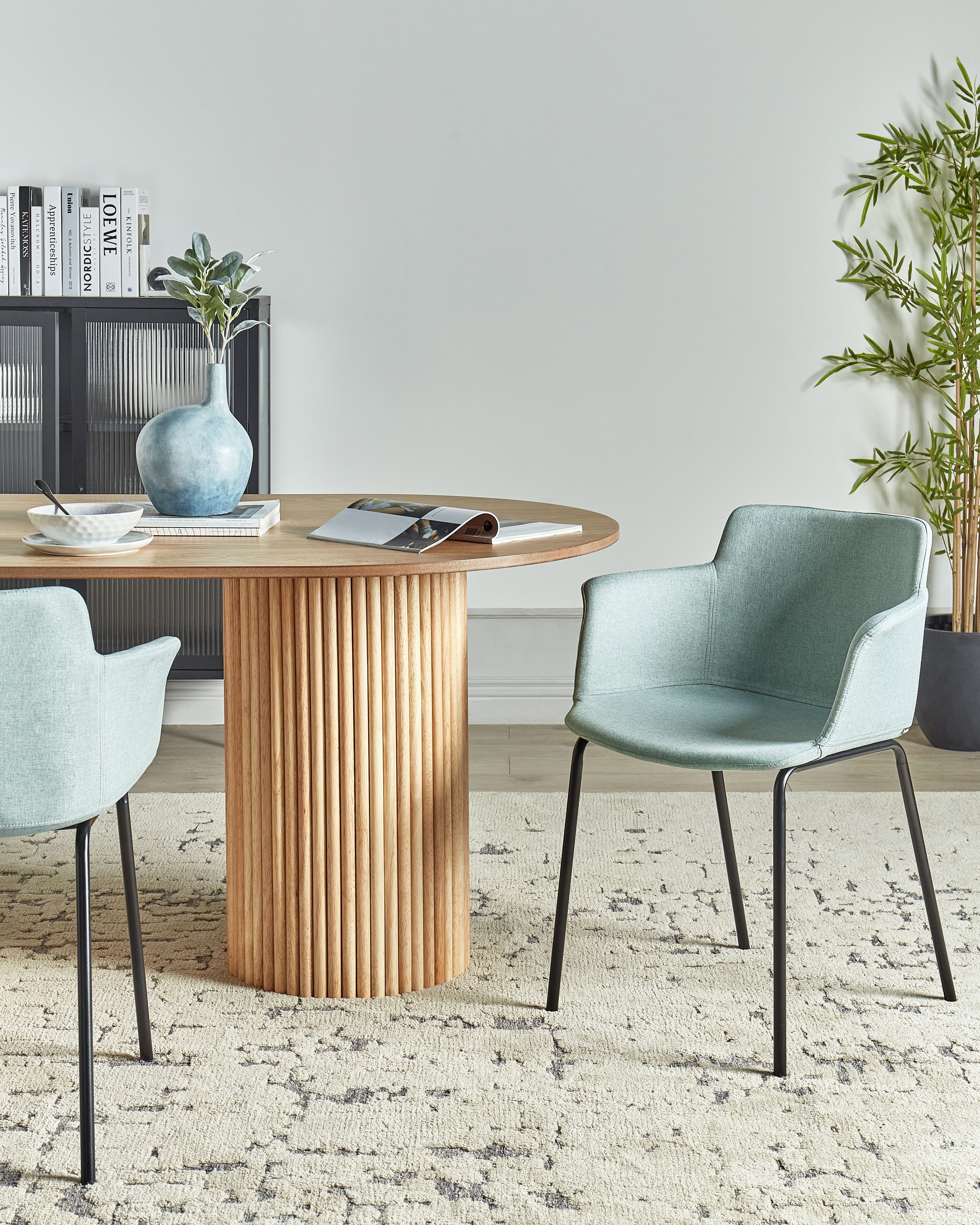 Set med 2 matstolar BELFIELD Mintgrön