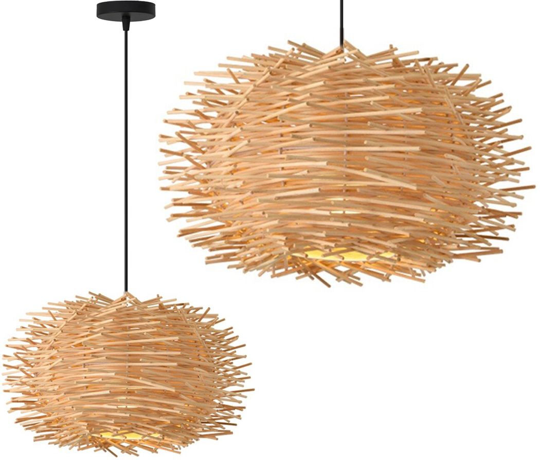 TOOLIGHT hängande taklampa APP884-1CP NATURAL BOHO Brun 19x36x80cm
