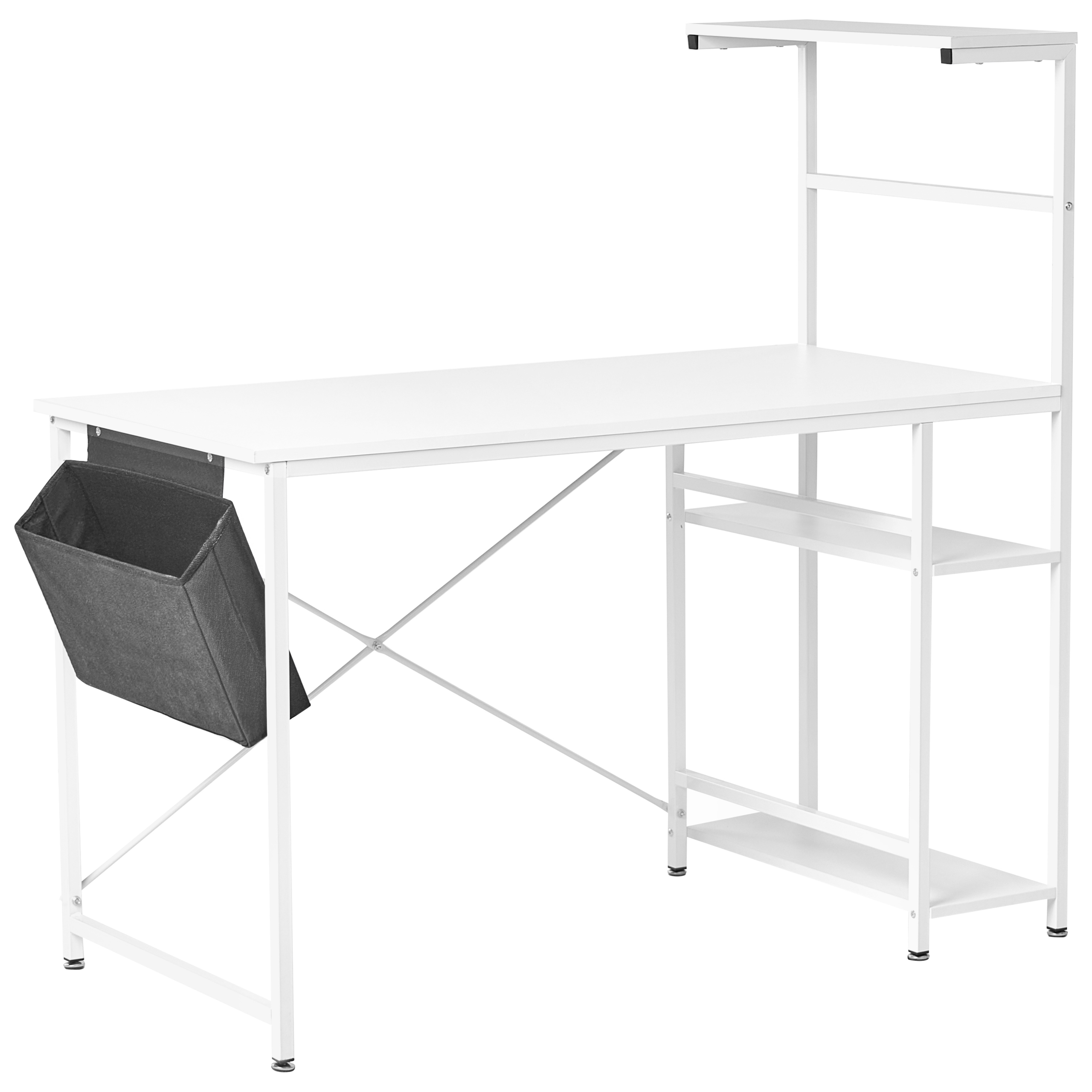 Skrivbord ARAMINGO 120 cm 60 cm med förvaring Vit