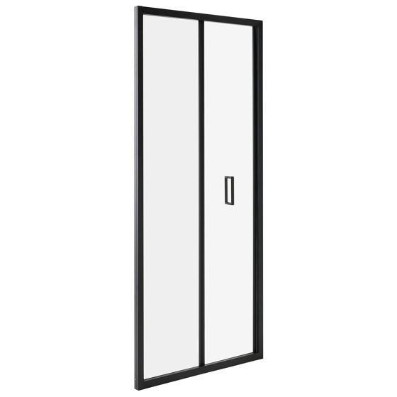 Vikbar duschdörr NELTUME 800 x 1900 mm Svart