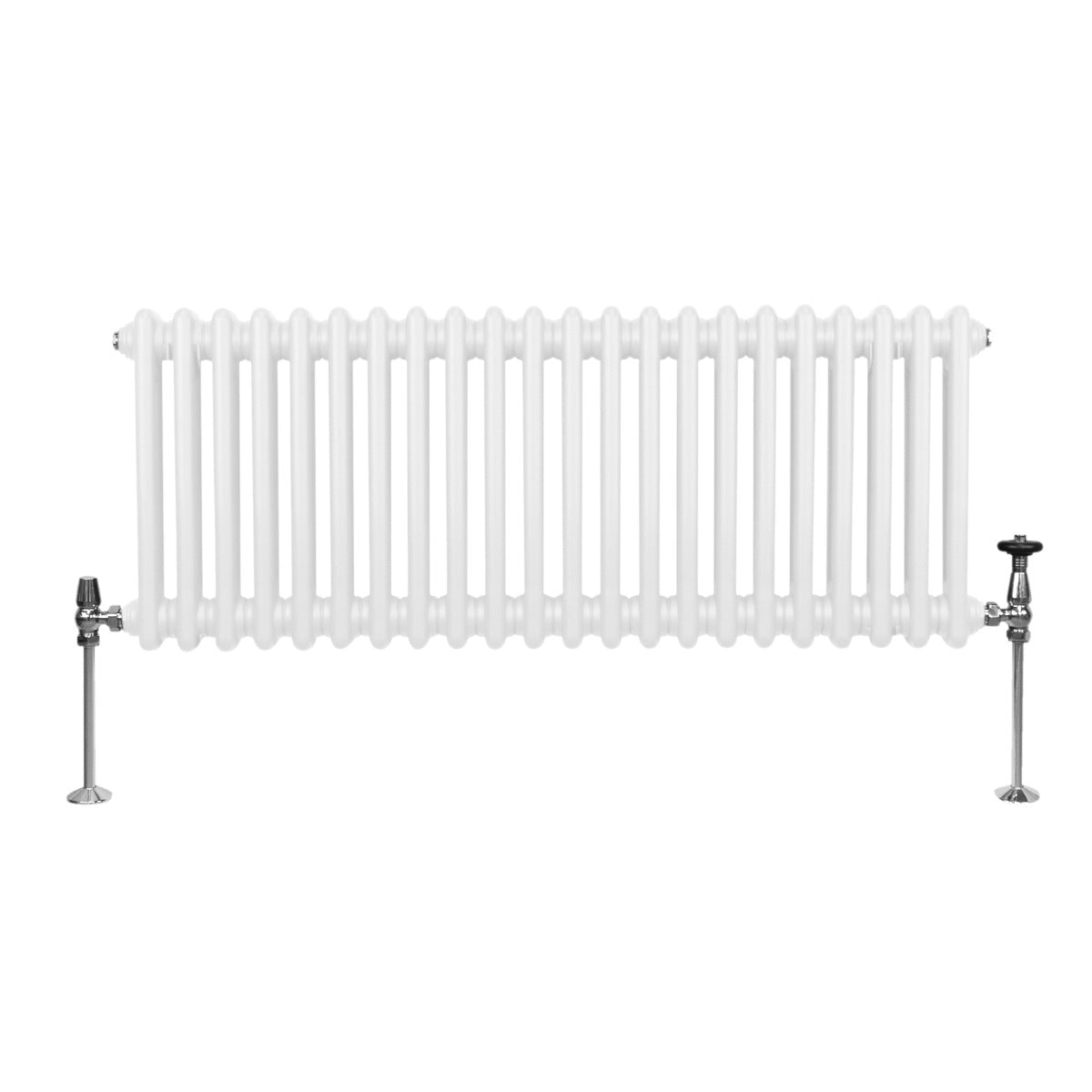 Traditionell 2-pelars radiator - 300 x 1012 mm - vit