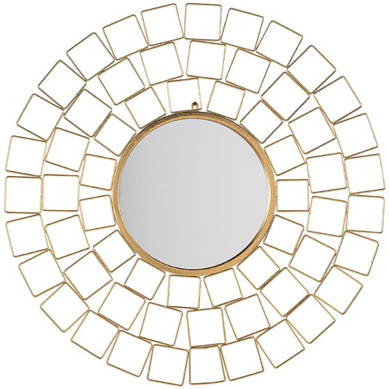 Väggspegel LABRIT 90 cm 90 cm Metall Guld
