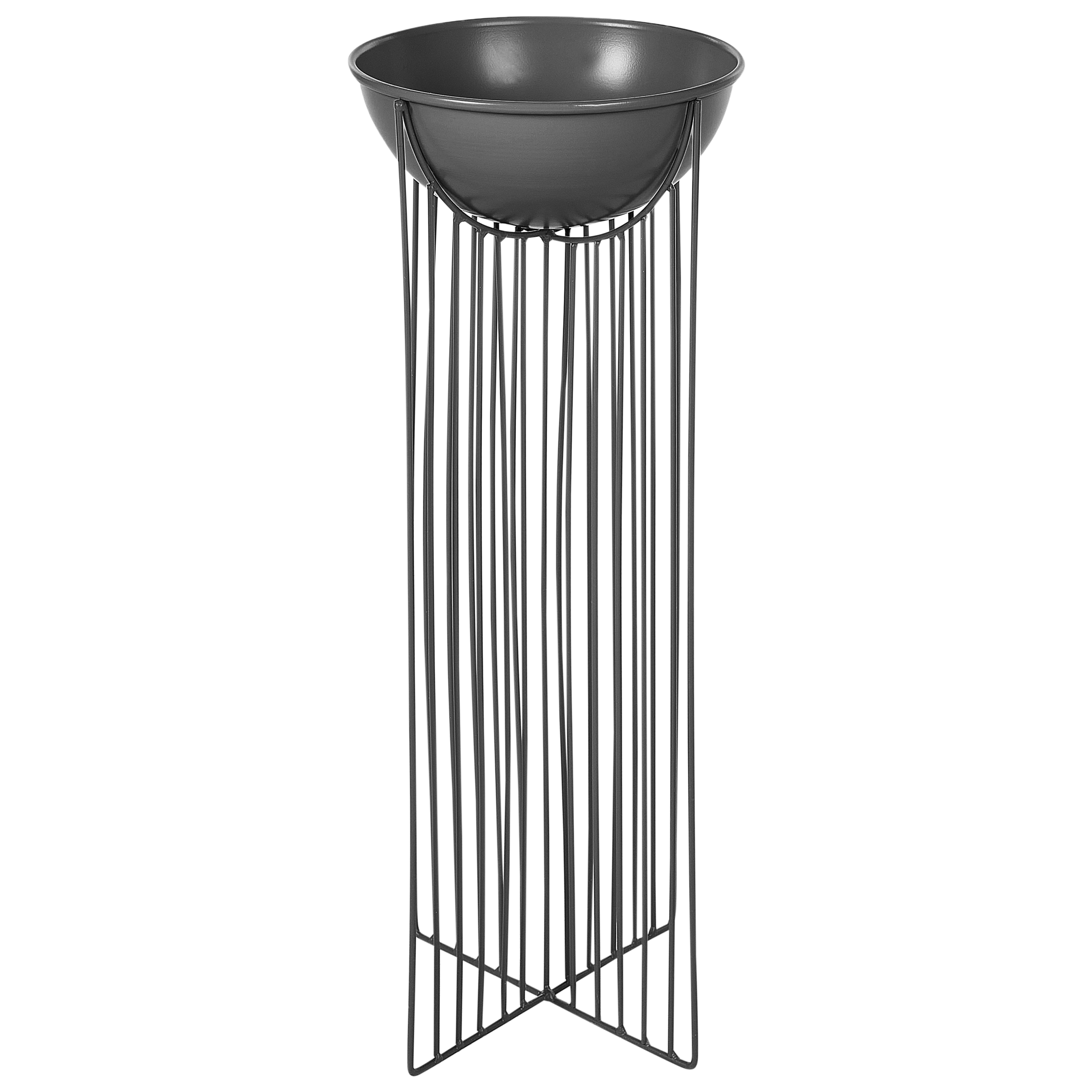 Set med 2 upphöjda växtkrukor FICARIA 22 cm Metall Svart